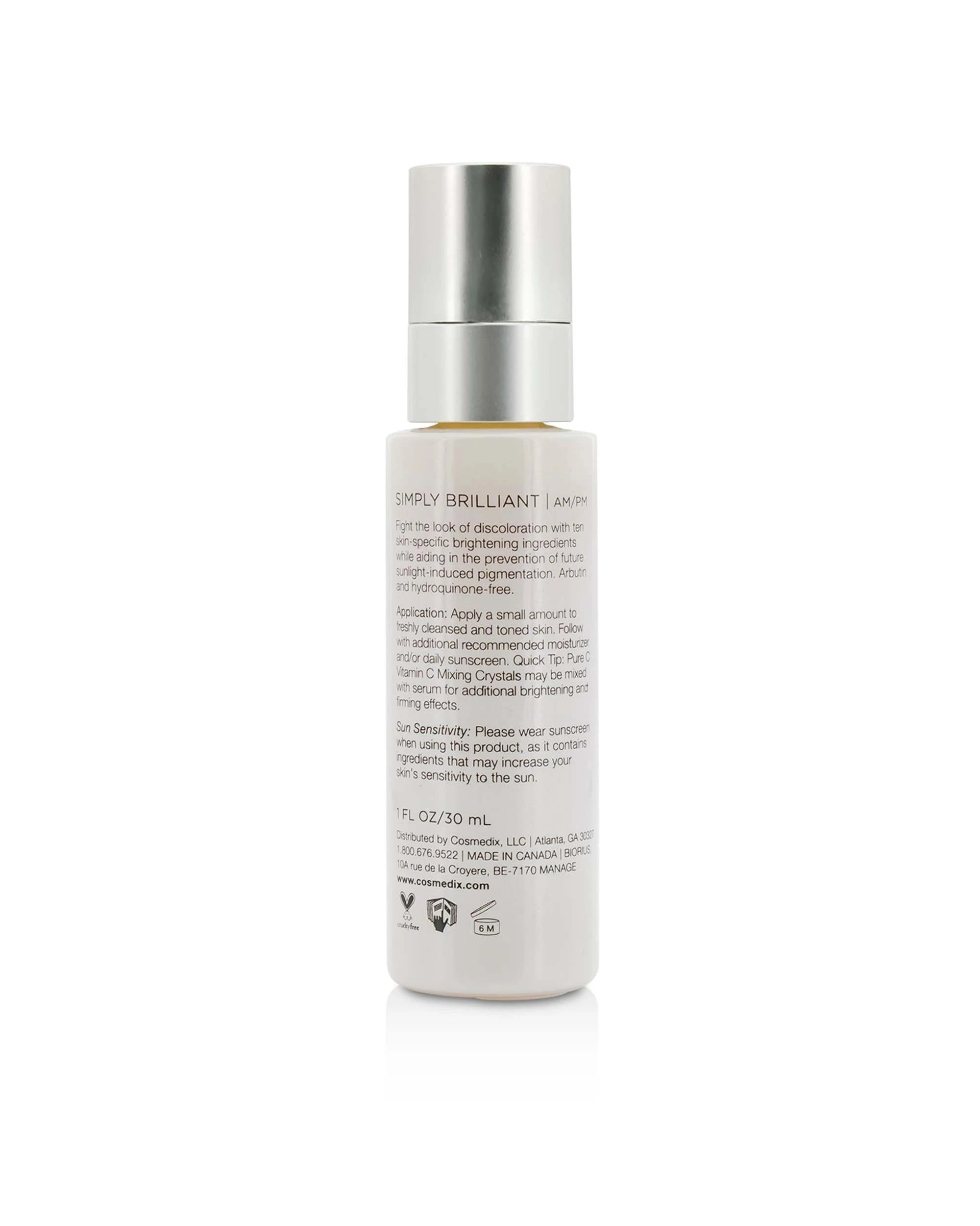 3 CosMedix Simply Brilliant 24/7 Brightening Serum  30ml/1oz, 3 of 3