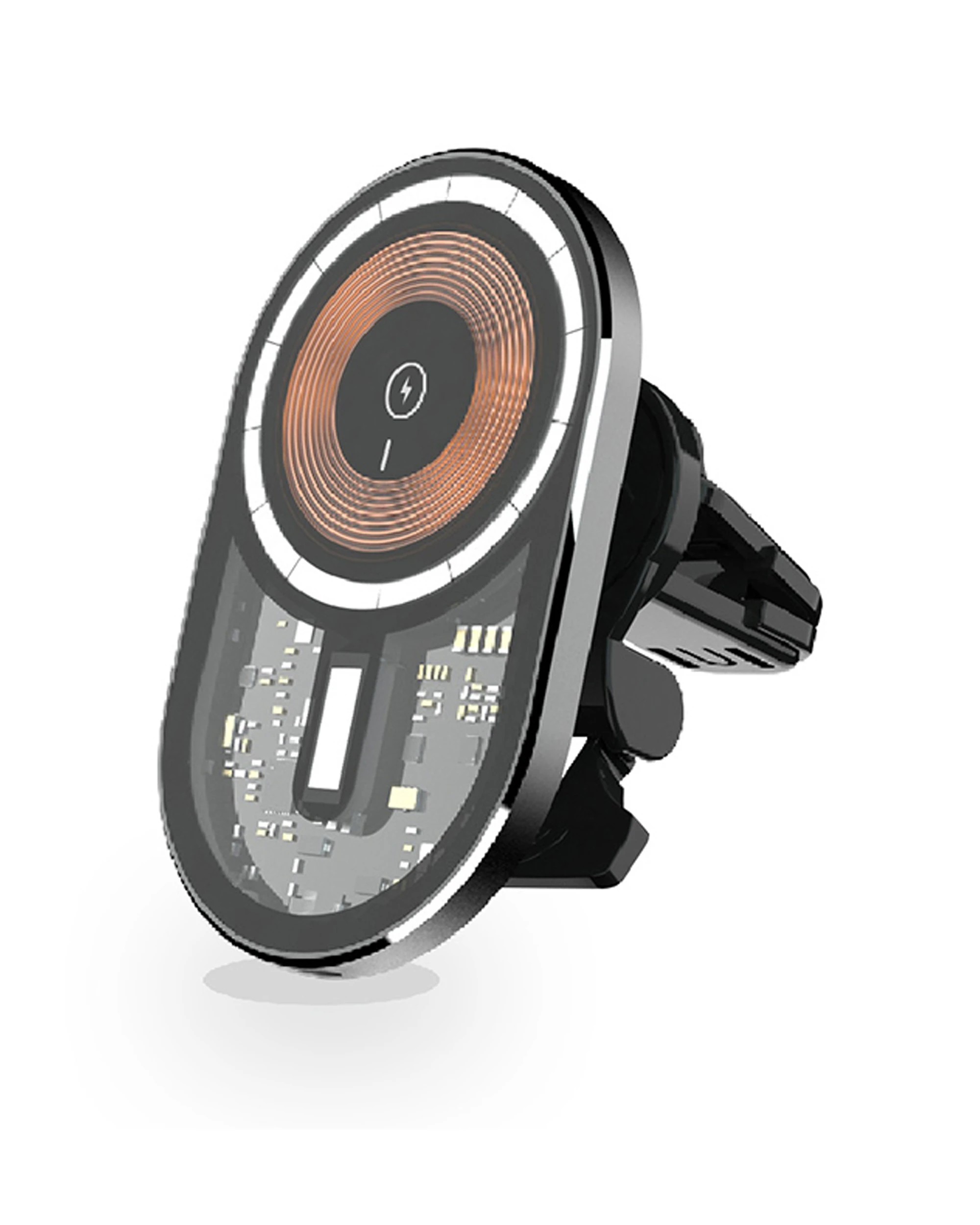 1 Sansai Magnetic Wireless Hands Free Car Phone Charger 15W For iPhone - Black, 1 of 5
