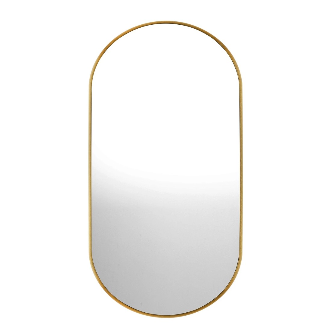 8 Oikiture Wall Mirrors Oval Makeup Mirror Bedroom Home Decor 84x50cm
 - Gold, 8 of 9