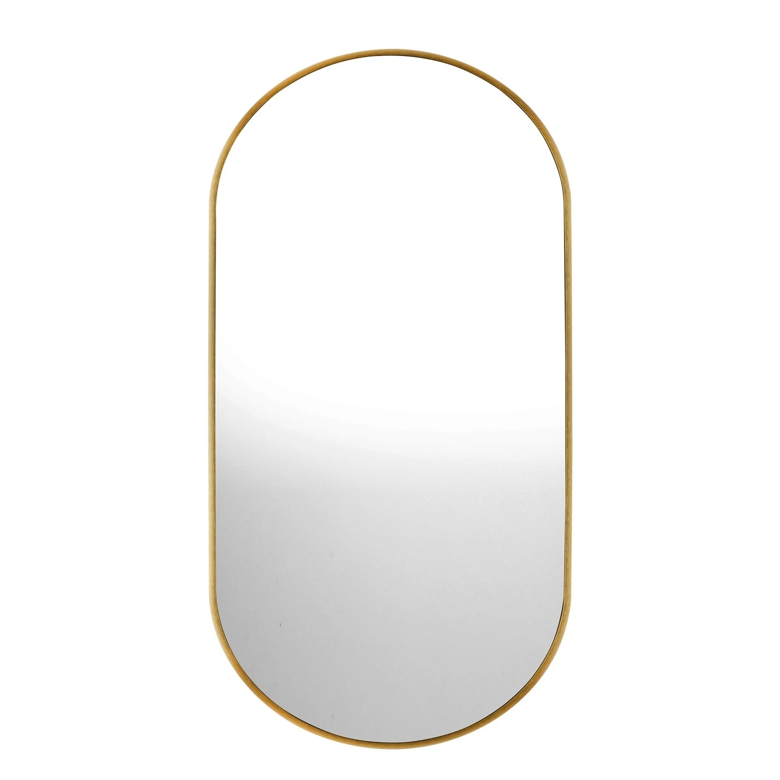 8 Oikiture Wall Mirrors Oval Makeup Mirror Bedroom Home Decor 84x50cm
 - Gold, 8 of 9