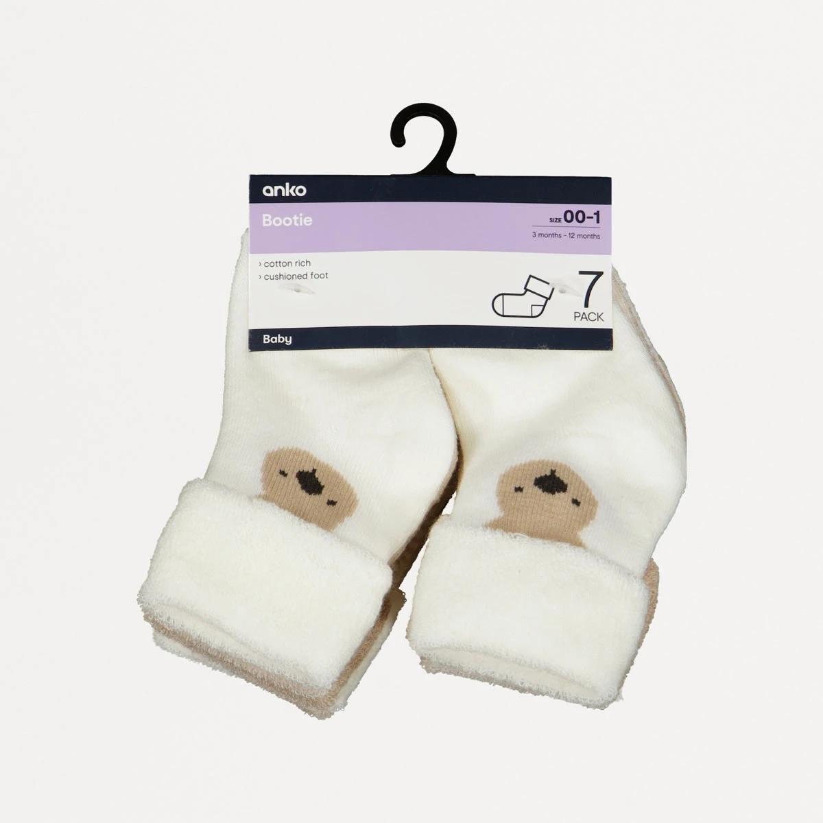 2 7 Pack Cotton Terry Socks Bge Aus, 2 of 2