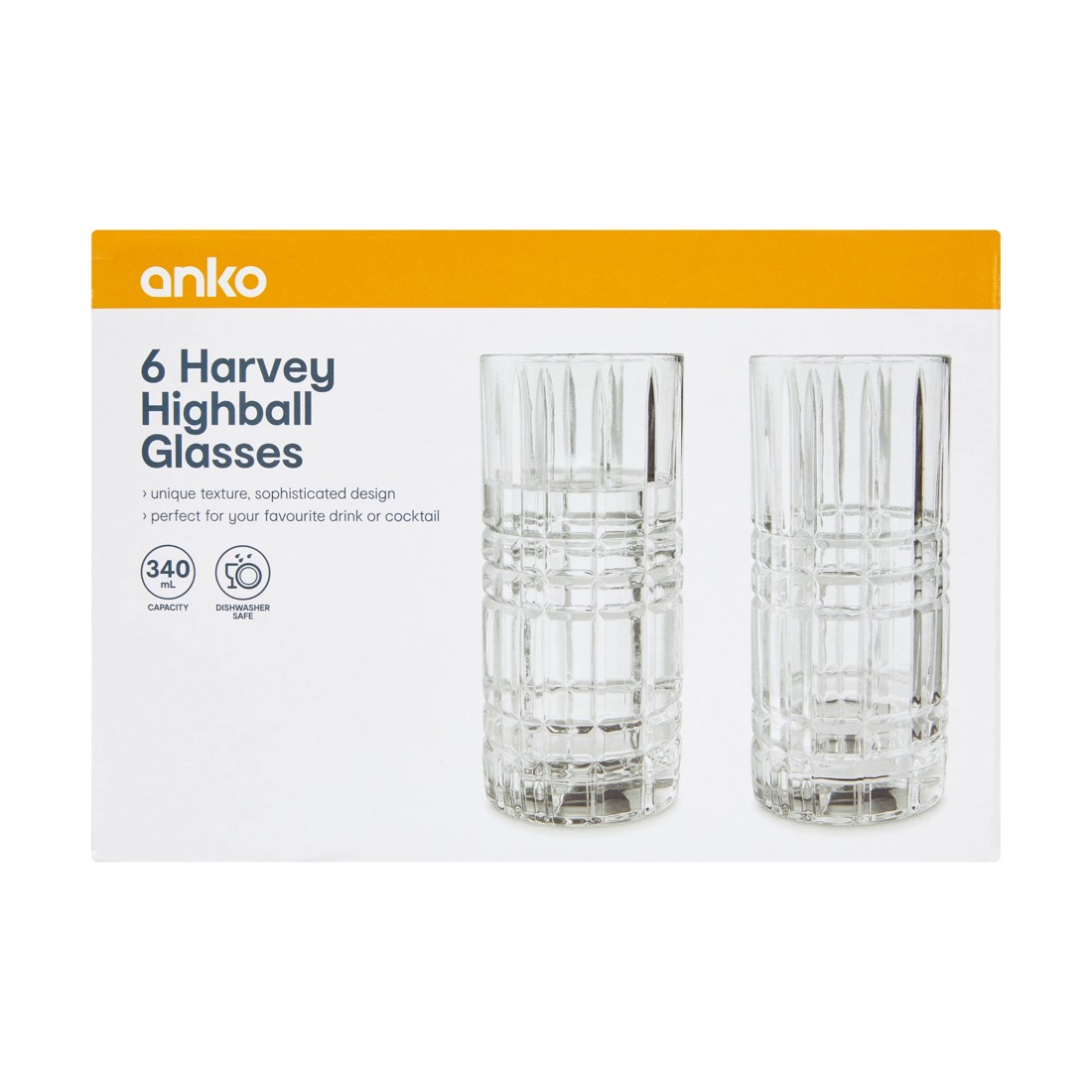 6 6 Harvey Highball Glasses, 6 of 6