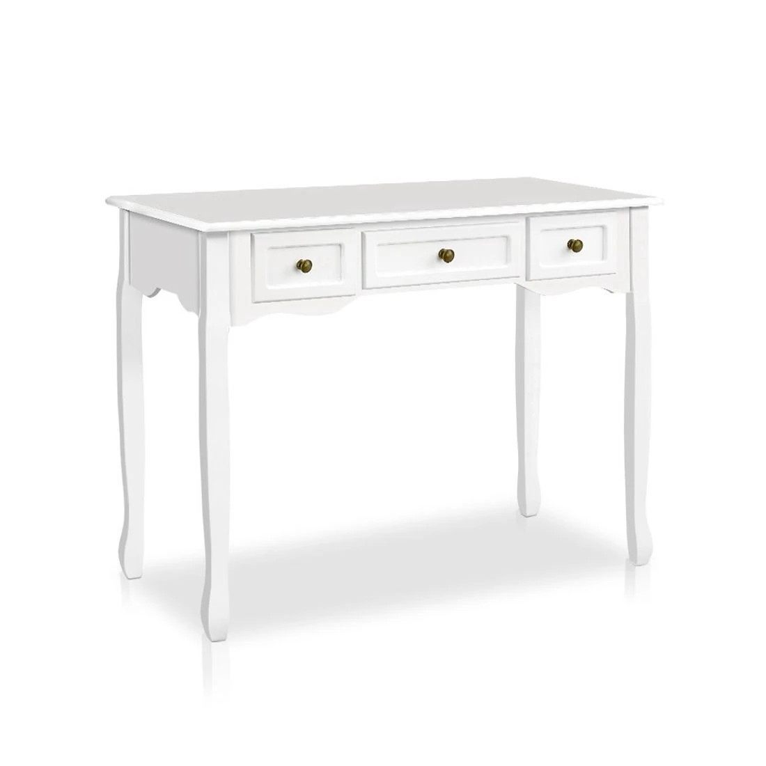 1 Artiss Console Table 3 Drawers  Hamptons - White, 1 of 8