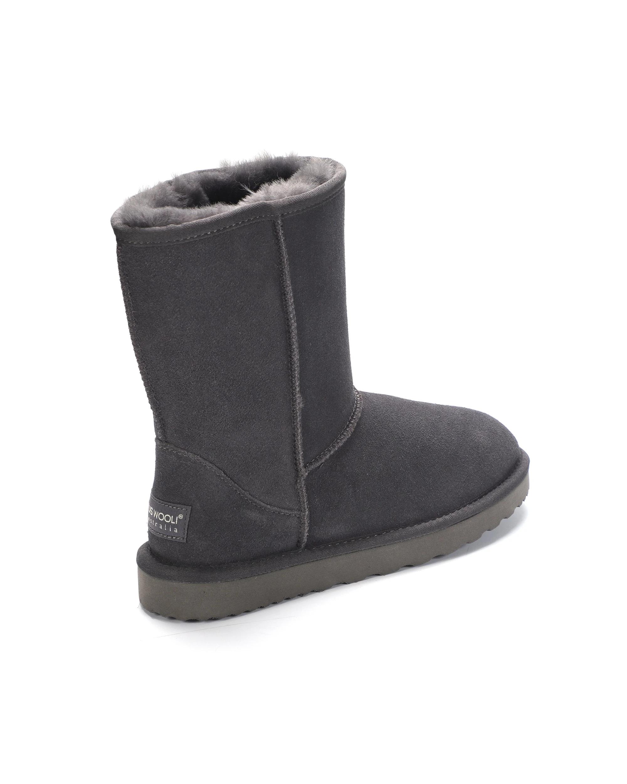 3 AUS WOOLI Signature Mid-Calf Sheepskin UGG Boots GREY, 3 of 6