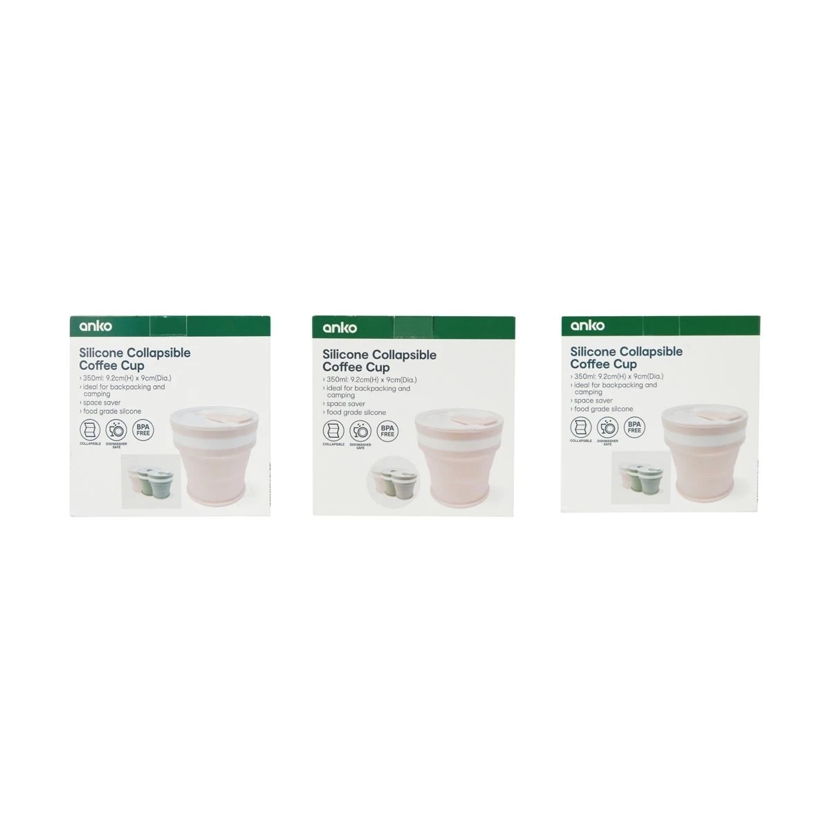 10 Silicone Collapsible Coffee Cup - Assorted, 10 of 10