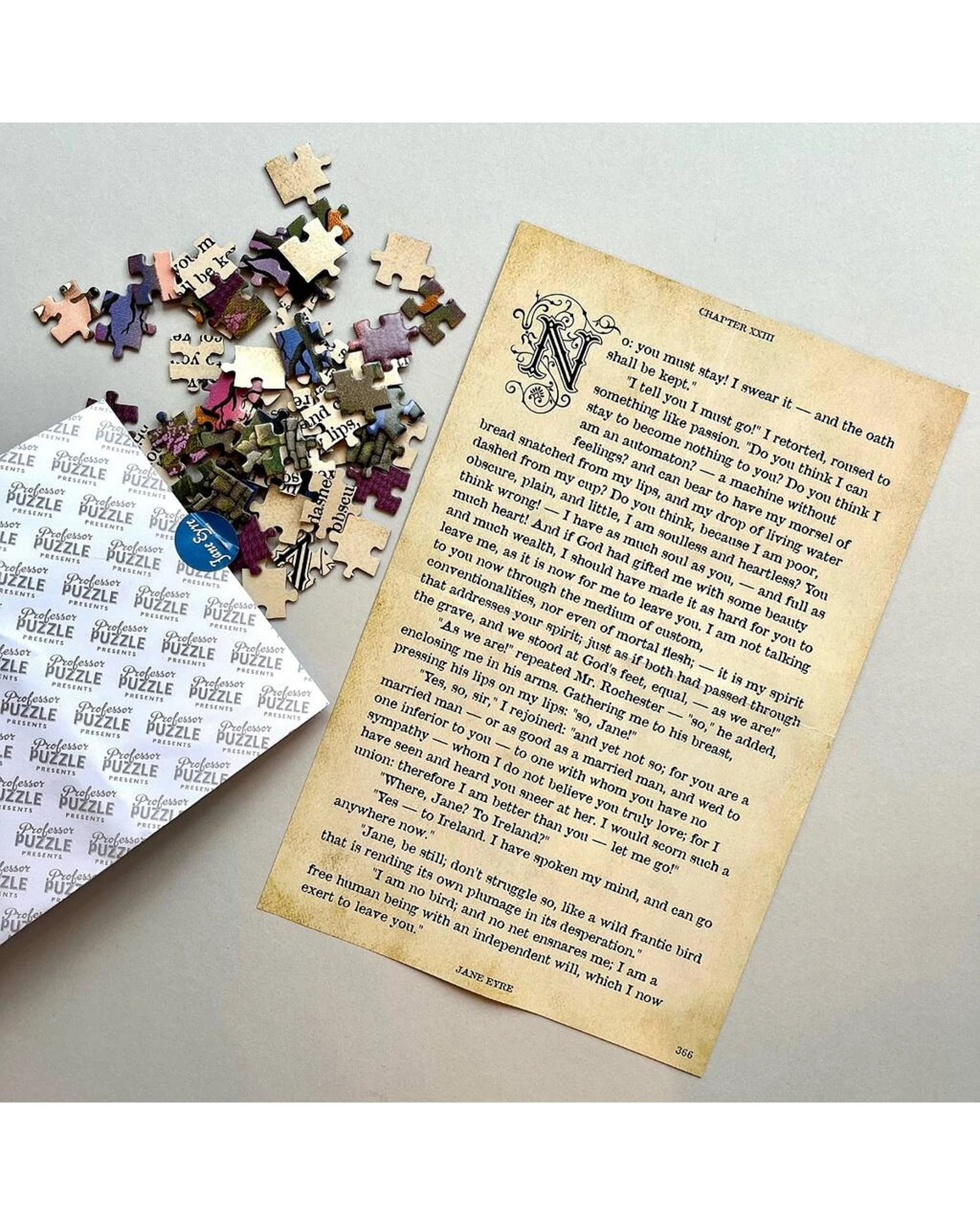 5 Professor Puzzle Jigsaw Library Jane Eyre 252 Piece Double-Sided Jigsaw Puzzle, 5 of 5