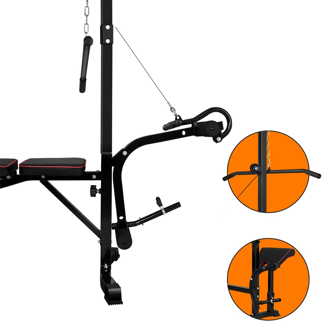 6 Black Lord Weight Bench 14in1 Press Multi-Station Fitness Home Gym Equipment, 6 of 9