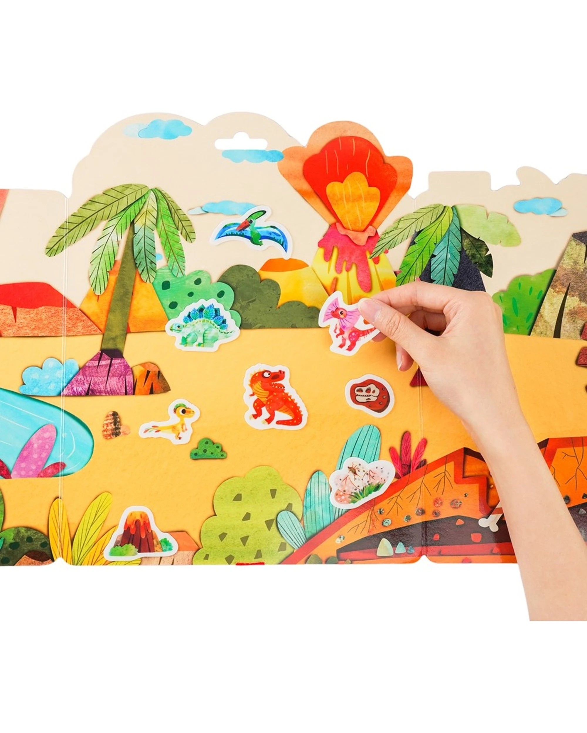 3 Mieredu Jelly Stickers Dino Land Kids Activity Toy Reusable - Multi, 3 of 3