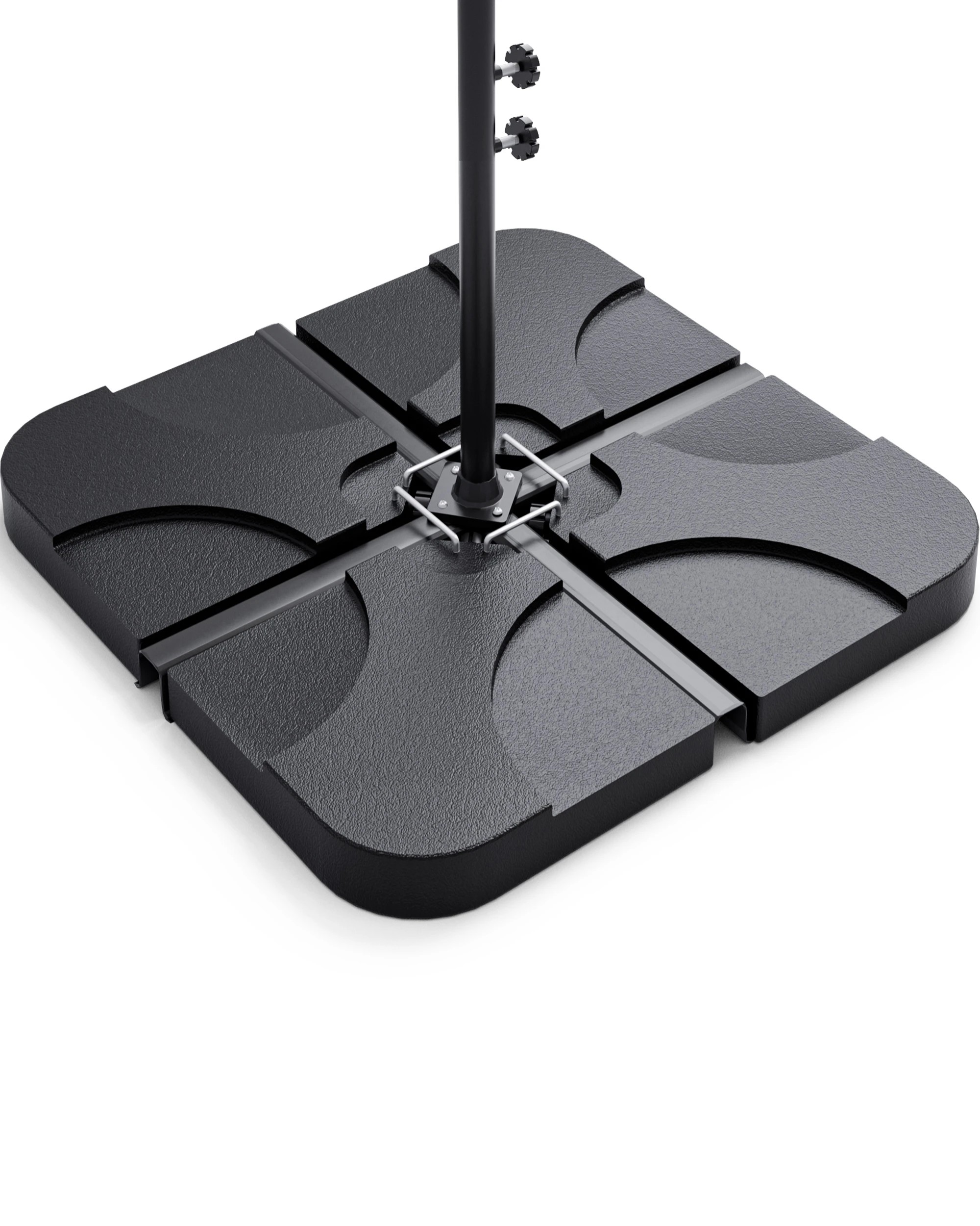 1 Advwin Outdoor Umbrella Cantilever Base -Black, 1 of 7