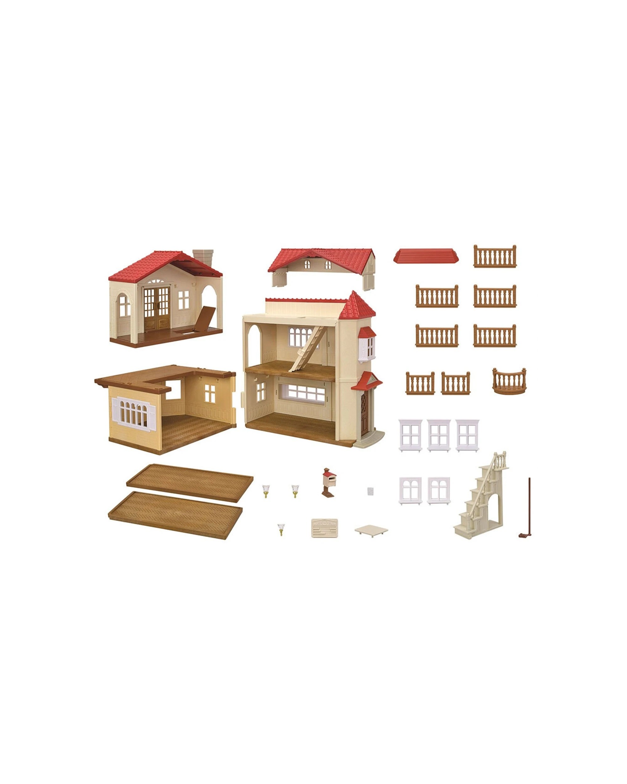 3 Sylvanian Families Roof Country Home With Attic Dollhouse For Kids 3 Years Plus - Red, 3 of 3