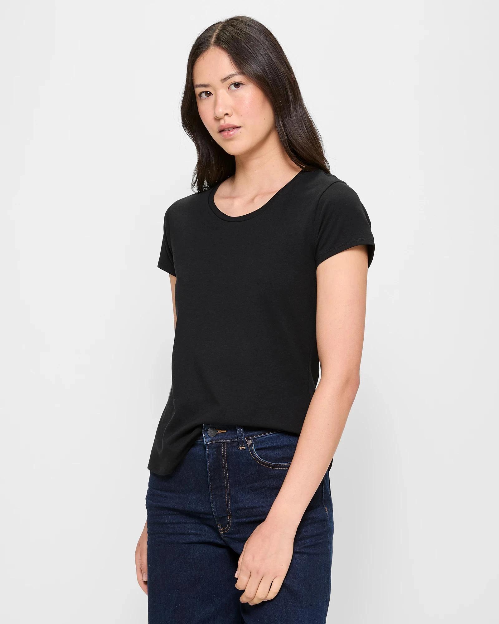 3 Target Australian Cotton Crew T-Shirt TARGET BLACK, 3 of 5