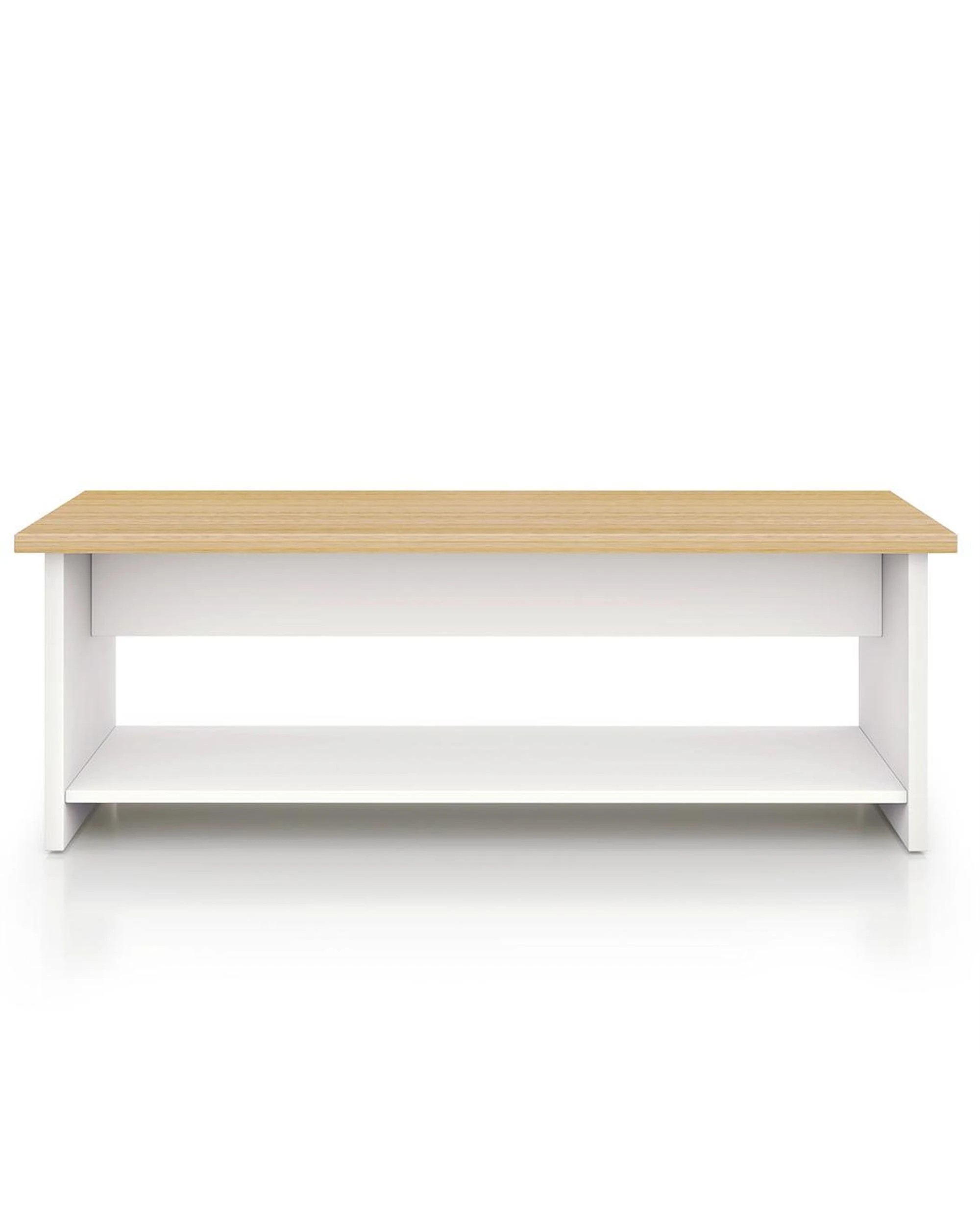 2 Esma Coffee Table Rhine Light Oak and White, 2 of 5