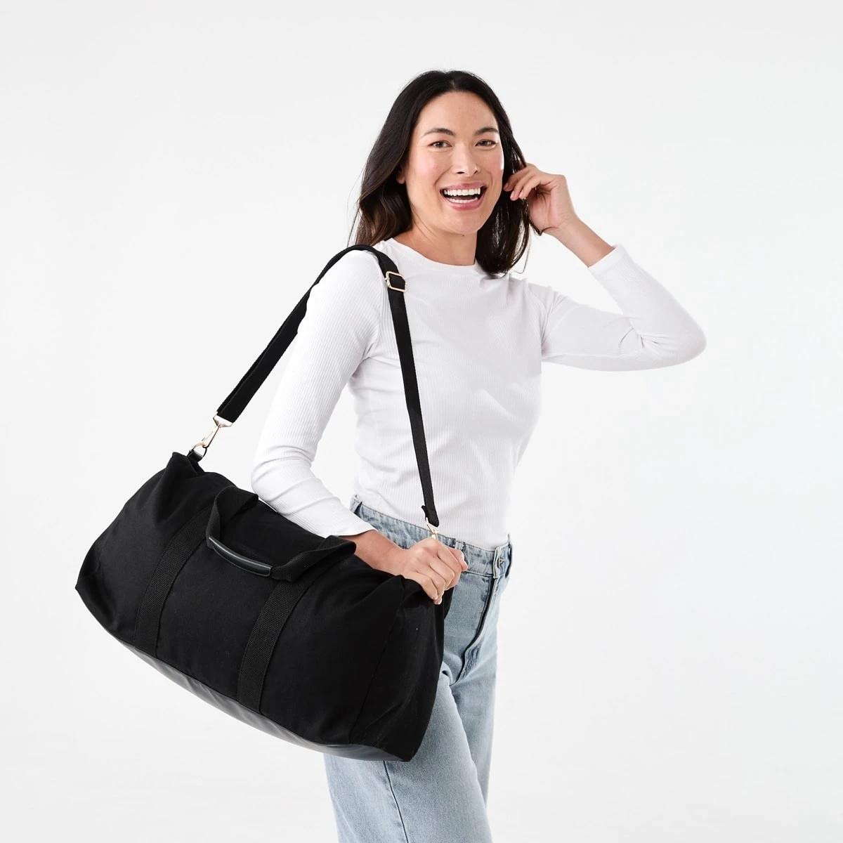 4 Canvas Weekender Bag Black, 4 of 5