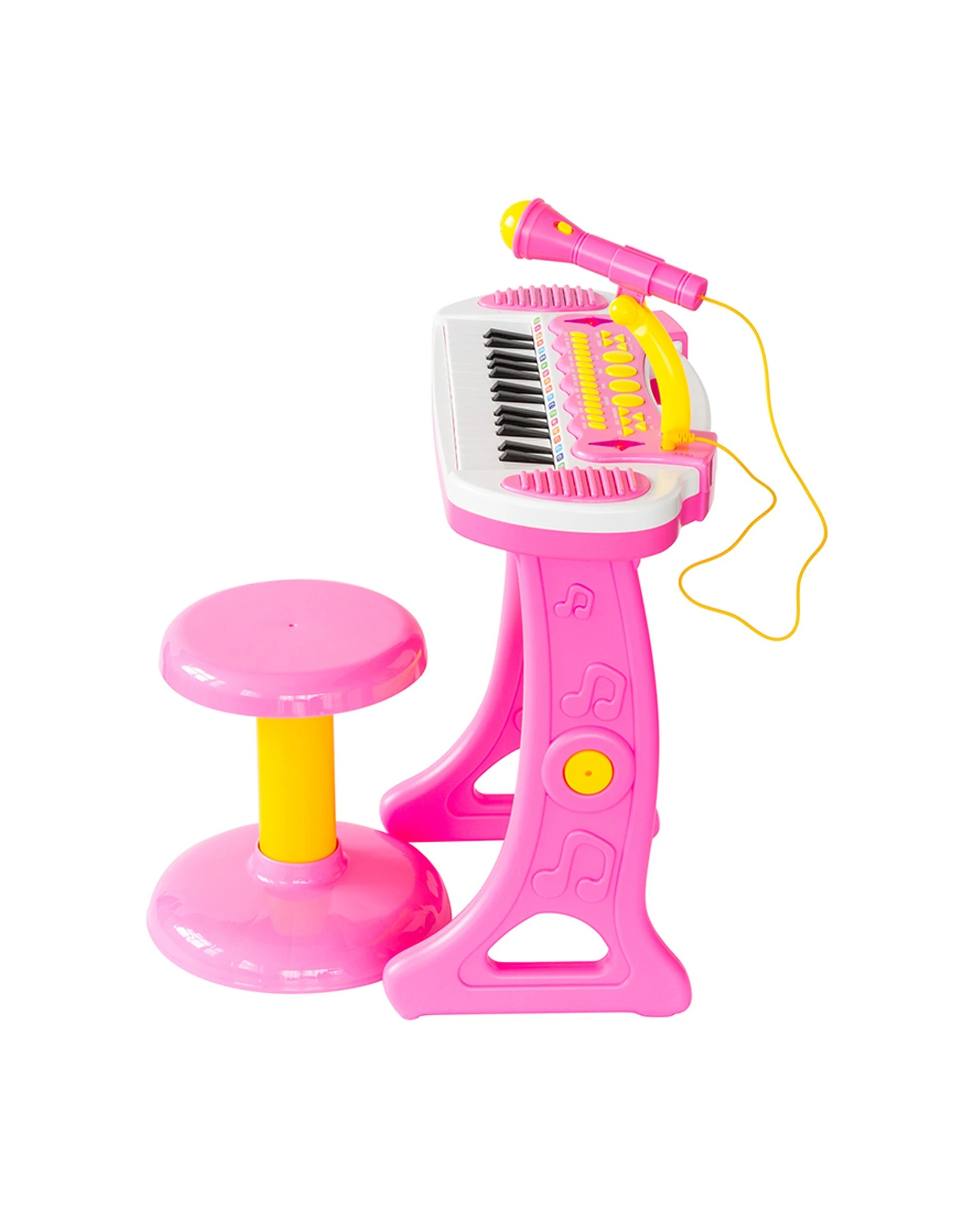 5 Lenoxx 31 Key Kids Electronic Keyboard With Stool Stand Microphone - Pink, 5 of 9