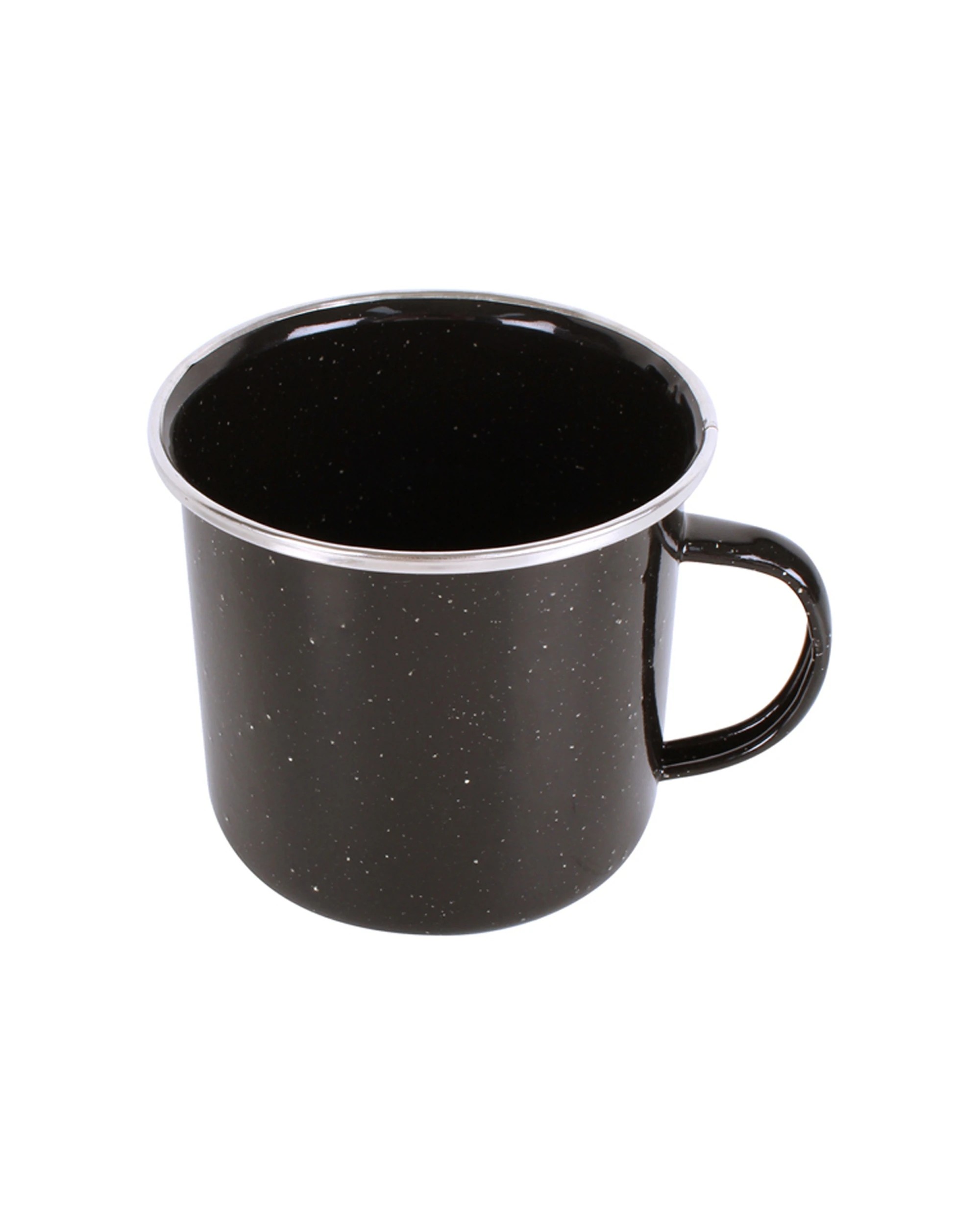 4 Wildtrak Enamel Mugs 6 Pack Lightweight Rust Resistant Outdoor Camping - Black, 4 of 4