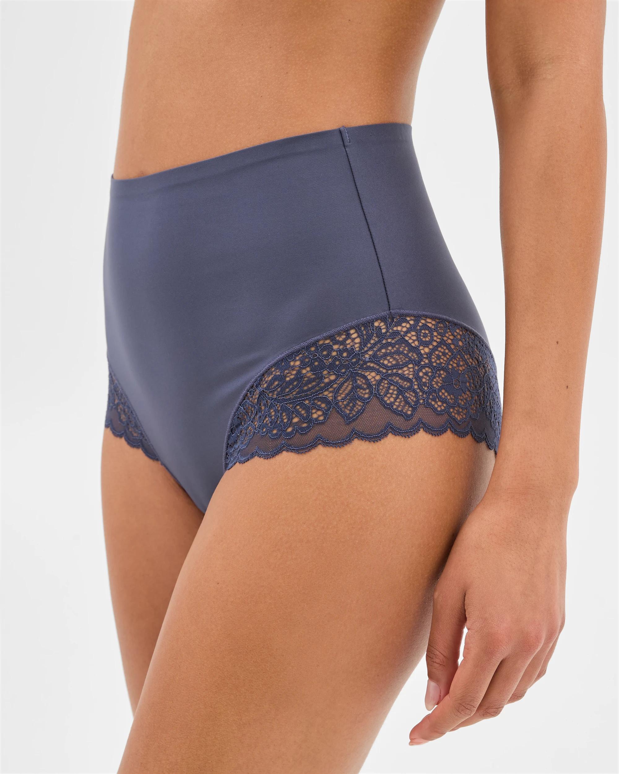 3 Target Woman Luna 2 Pack Smooth Touch Lace Bonded Waist Full Briefs WINTER BLUE, 3 of 4