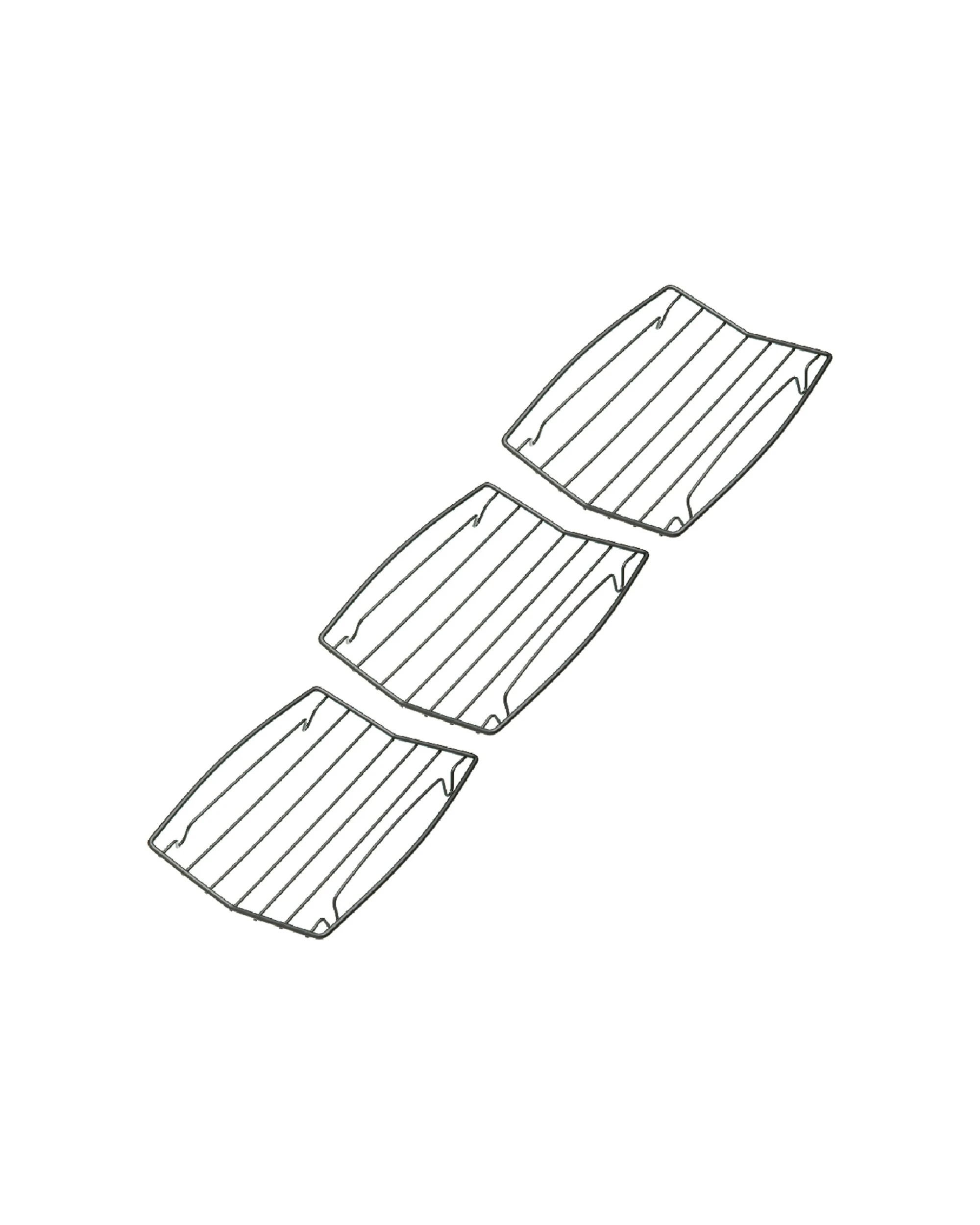 1 Mastercraft 3x 26x20cm Non-Stick Roasting Rack Heavy Duty Carbon Steel - Black, 1 of 3