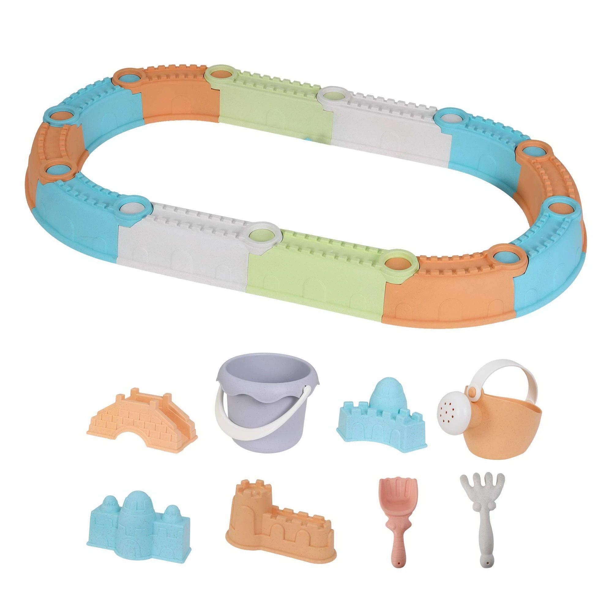 1 Keezi Kids Outdoor Modular Sandpit & Water Play Set with Accessories - Multi, 1 of 8