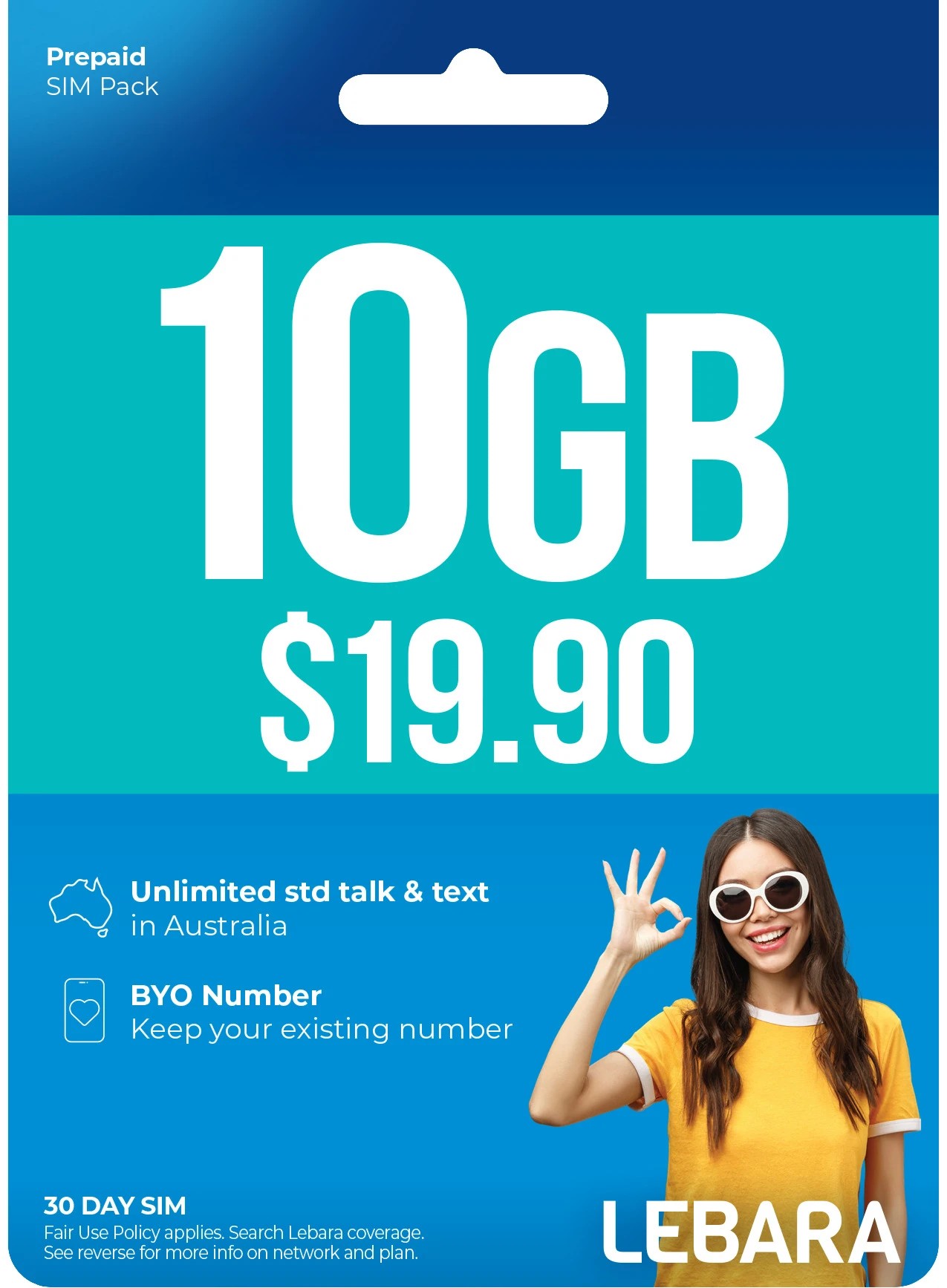 2 Lebara $19.90 Extra Small 30 Day Starter Pack, 2 of 2