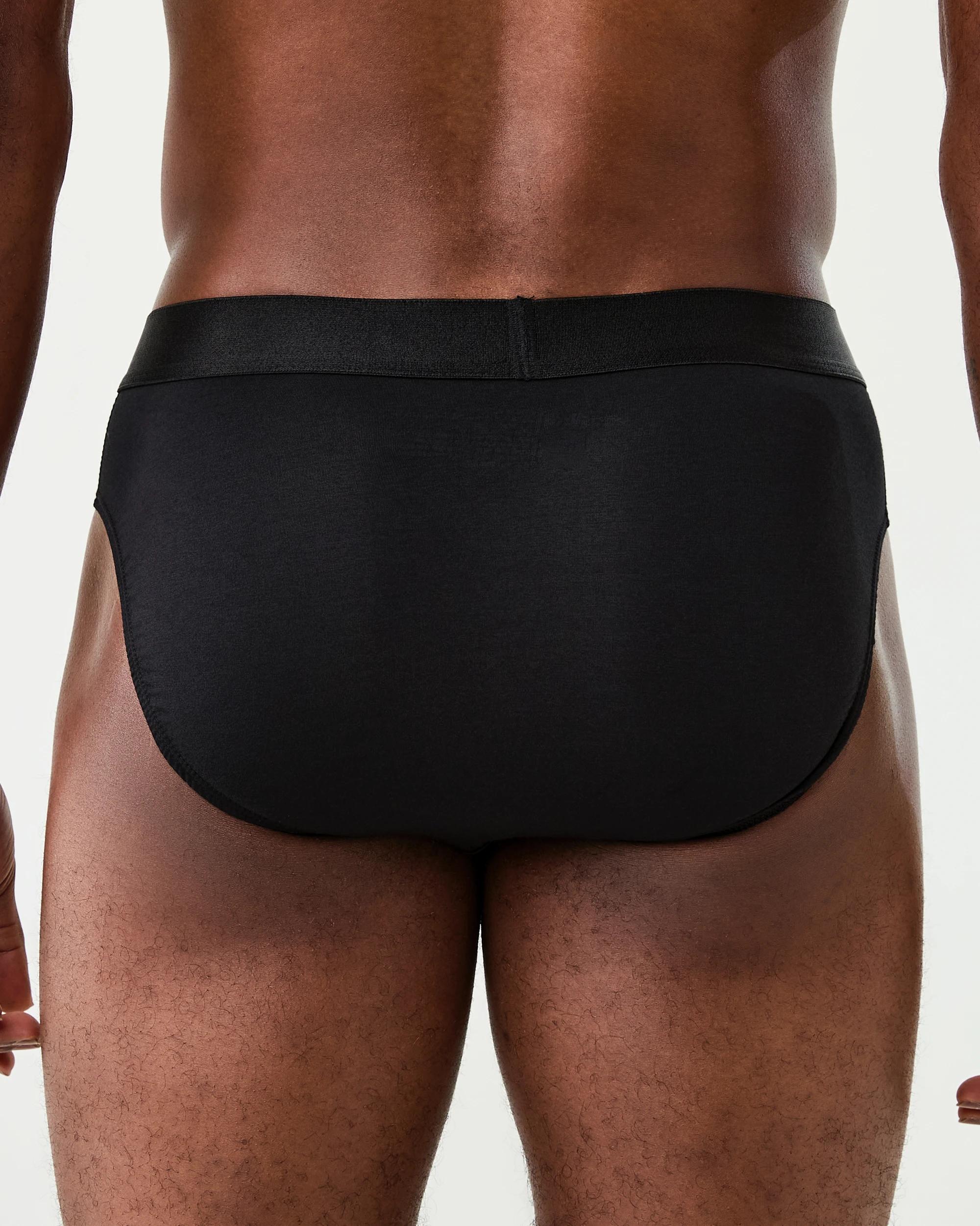 5 3 Pack Cotton Modal Briefs Black, 5 of 7