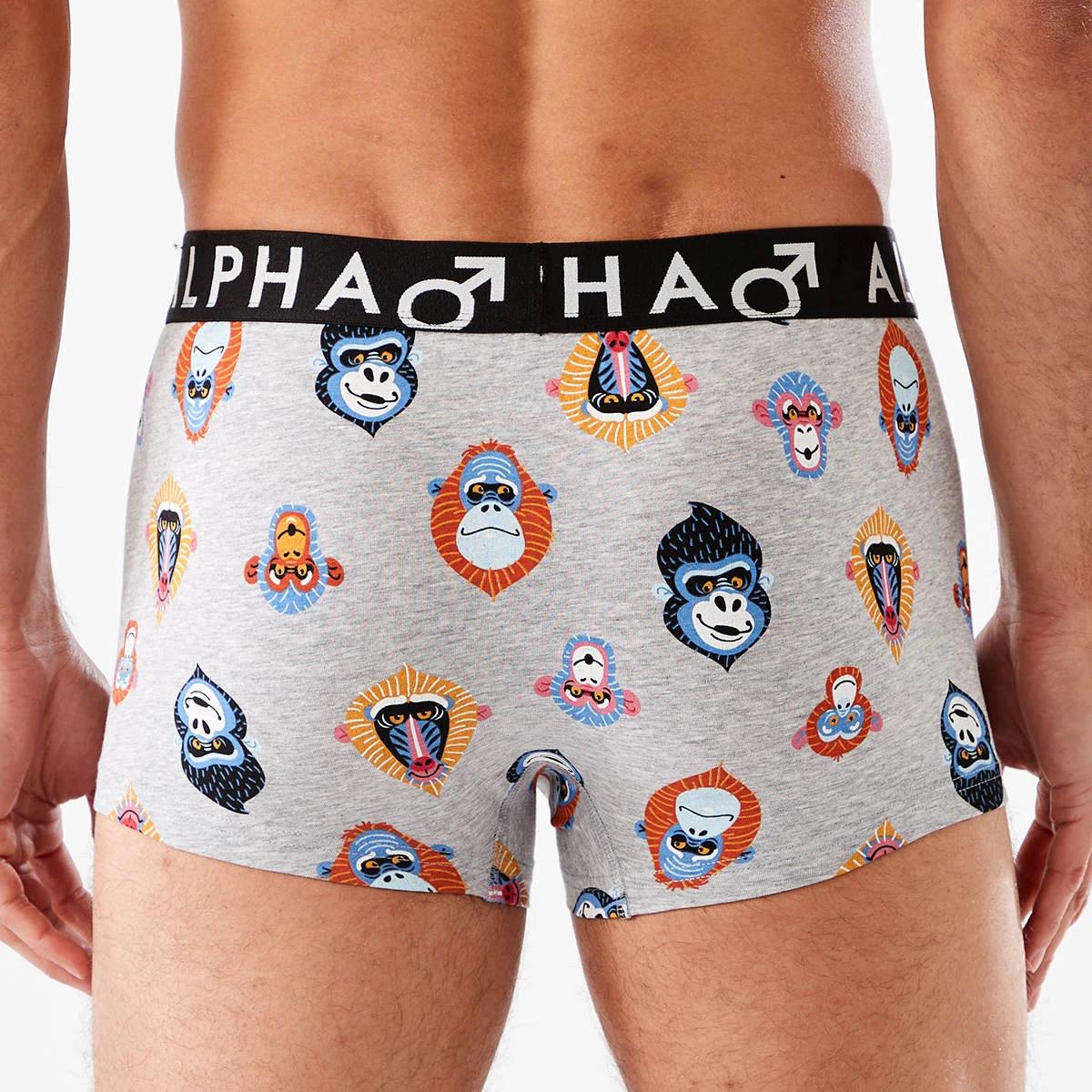 6 3 Pack Fly Front Print Trunks Ape Faces, 6 of 8