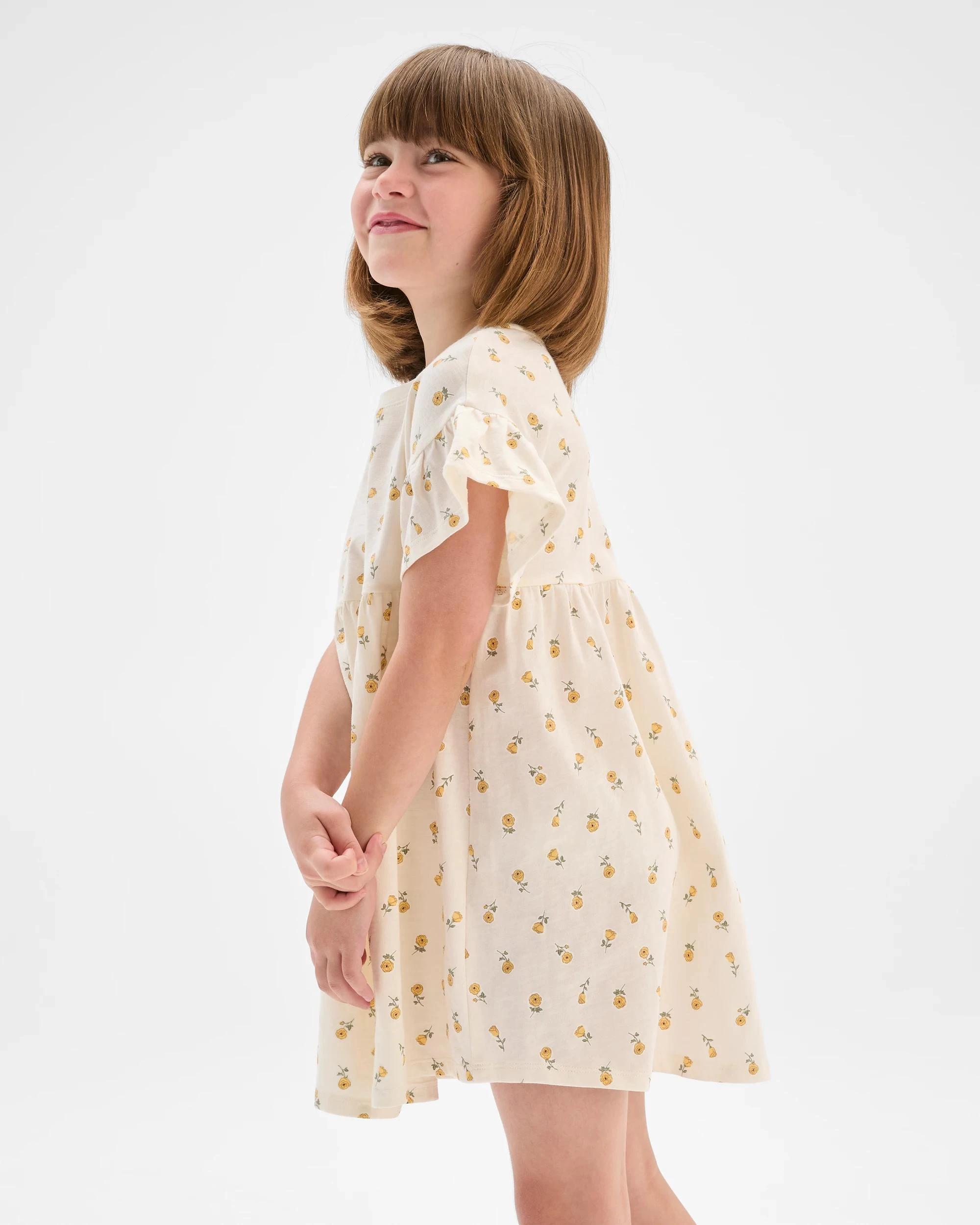 4 Target Kids Australian Cotton Fashion Dress OFF WHITE FLOWER, 4 of 7