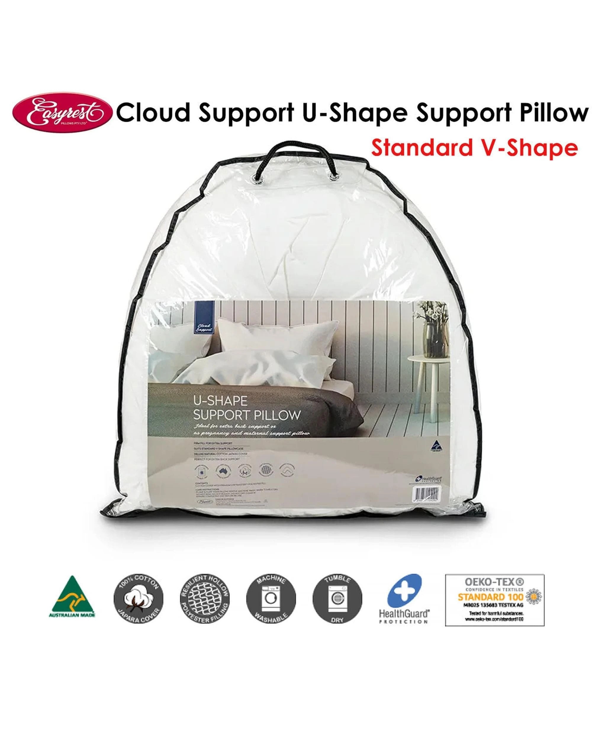 3 Easyrest Cloud Support Ushape Support Pillow - White, 3 of 3
