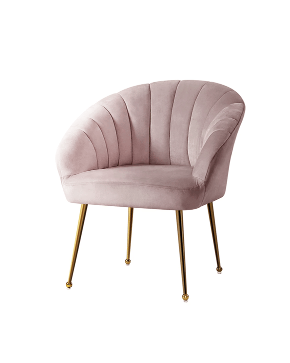 Accent Velvet Armchair Lounge Chair Pink
