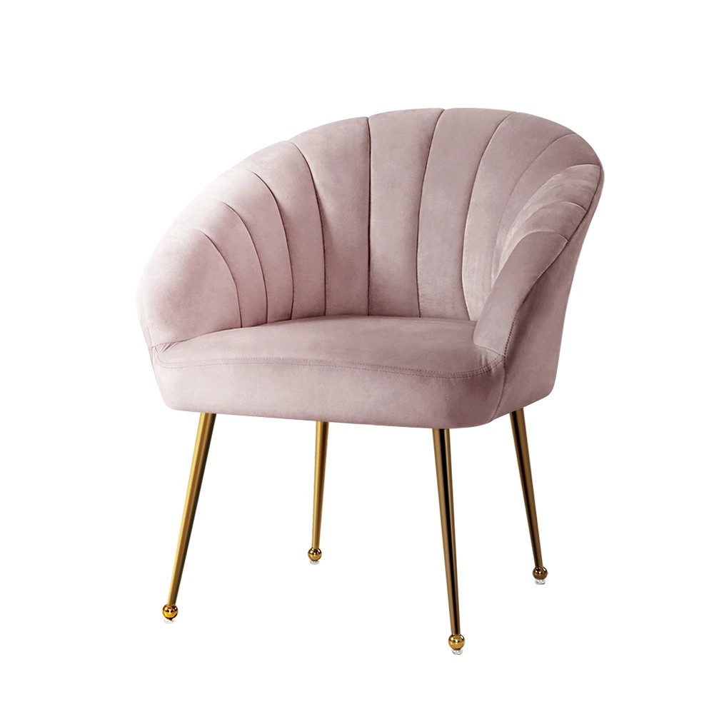 1 Artiss Armchair Velvet  Eloise - Pink, 1 of 5