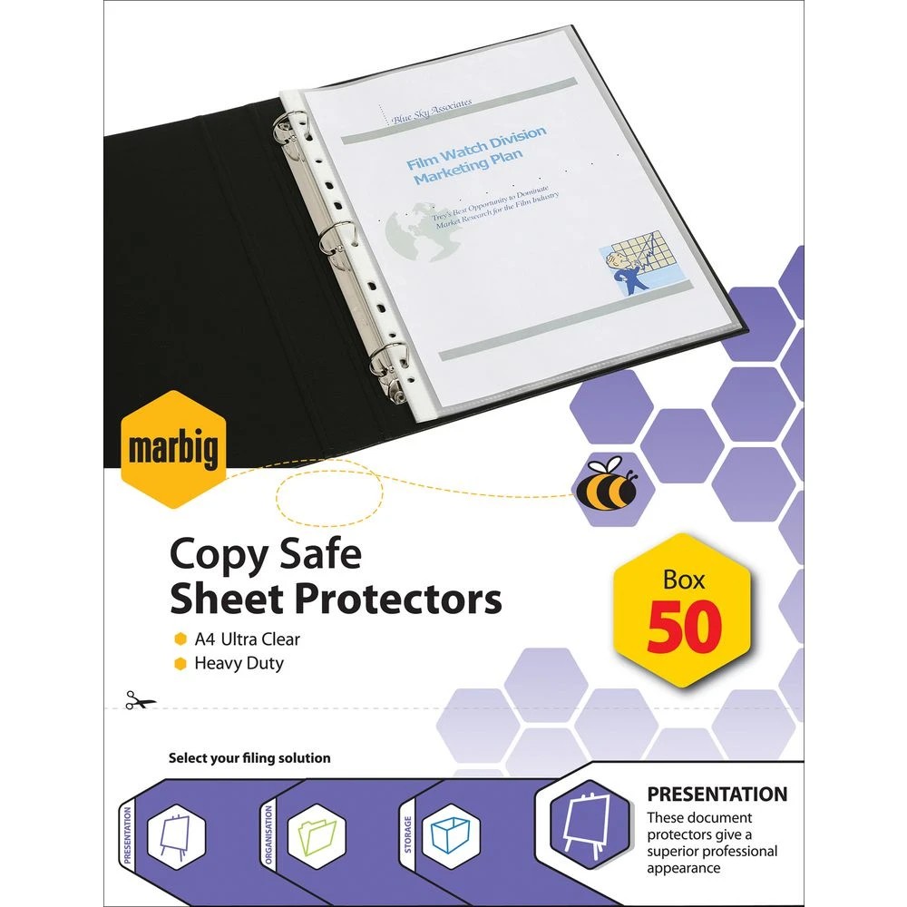 2 Marbig A4 Heavy Weight Sheet Protector 50 Pack, 2 of 3