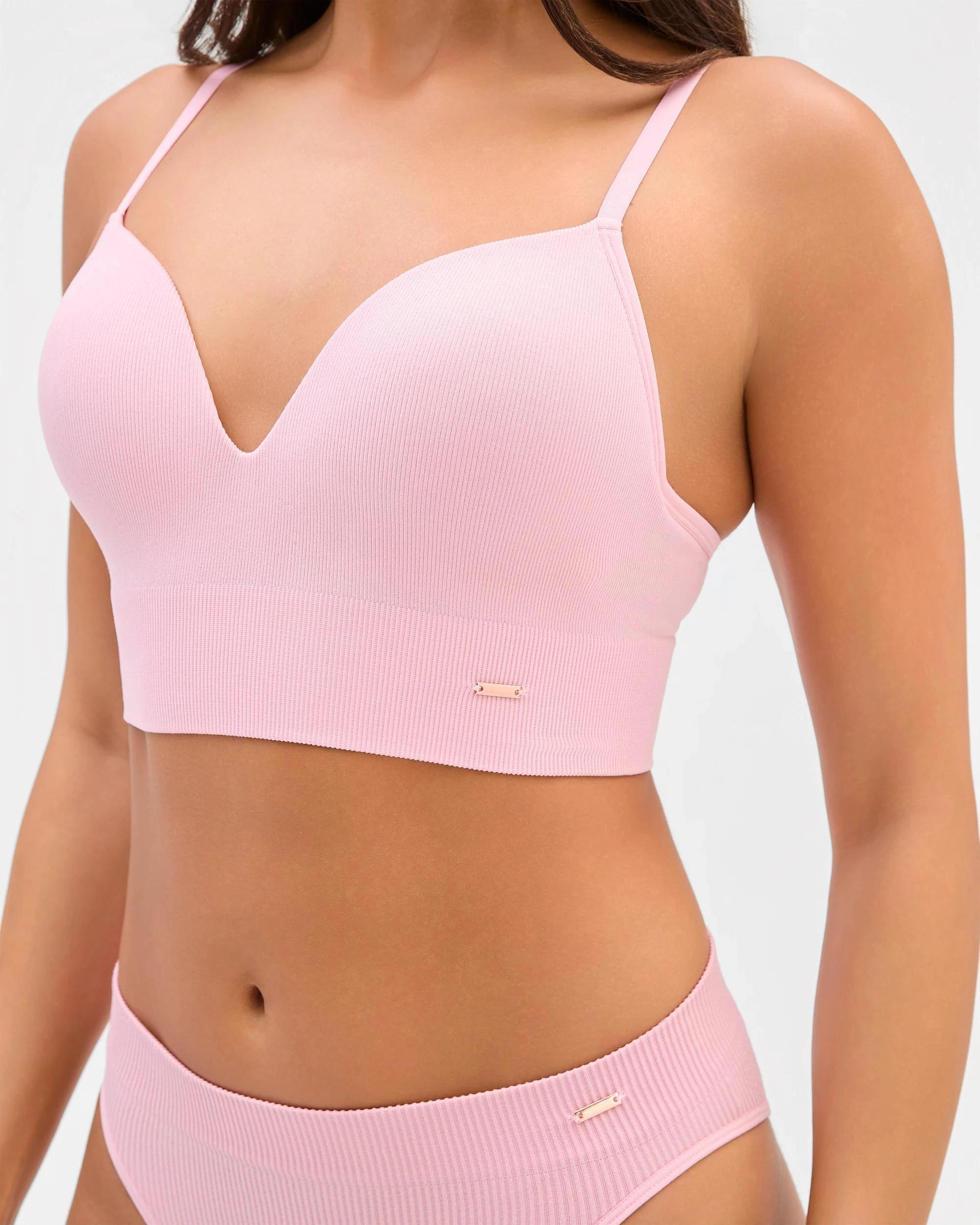 5 Lily Loves Ribbed Seamfree Push Up Crop CAMEO PINK, 5 of 5