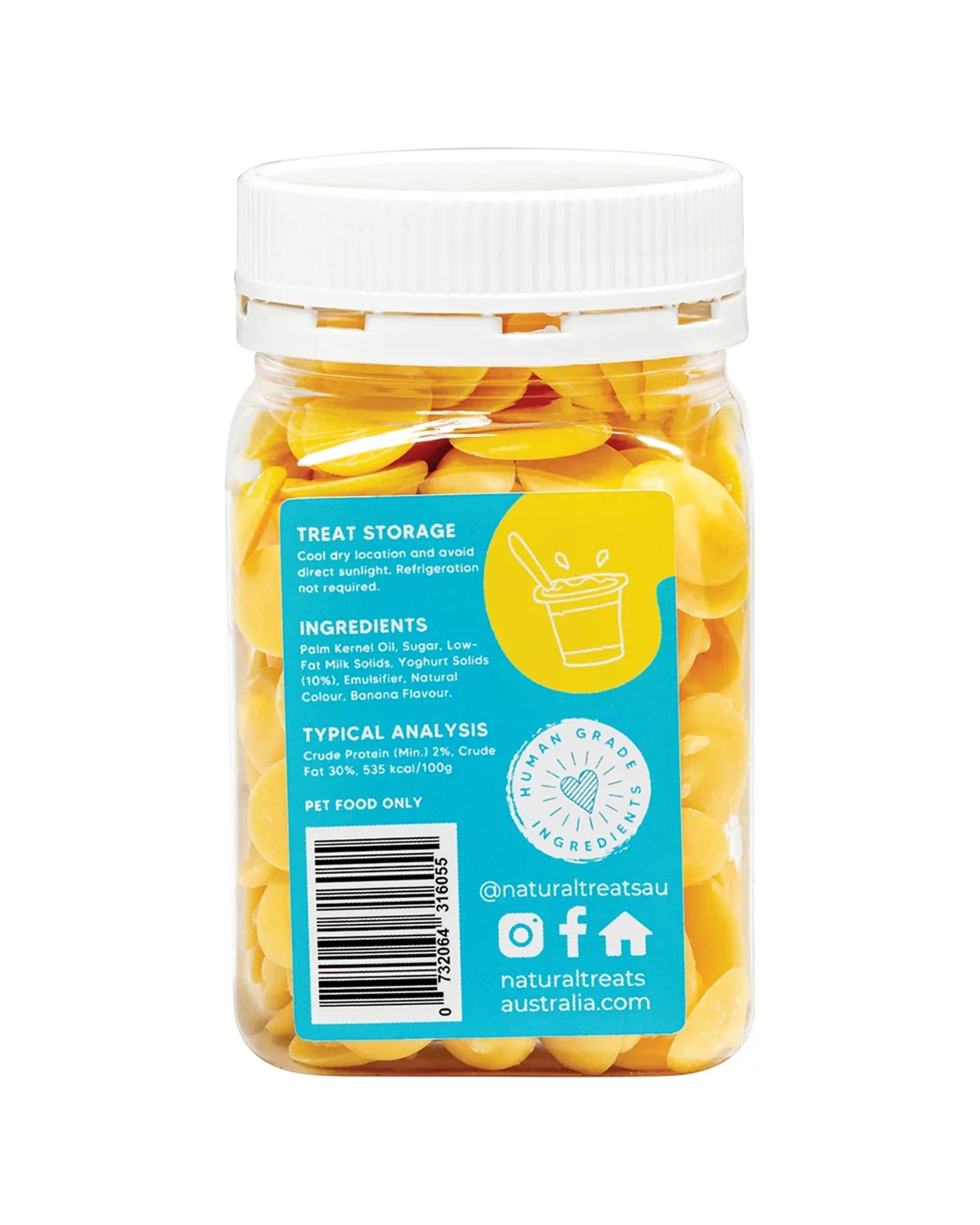 2 The Pet Project Yoghurt Drops Banana Dog Treat 250g Australian Made - Yellow, 2 of 3