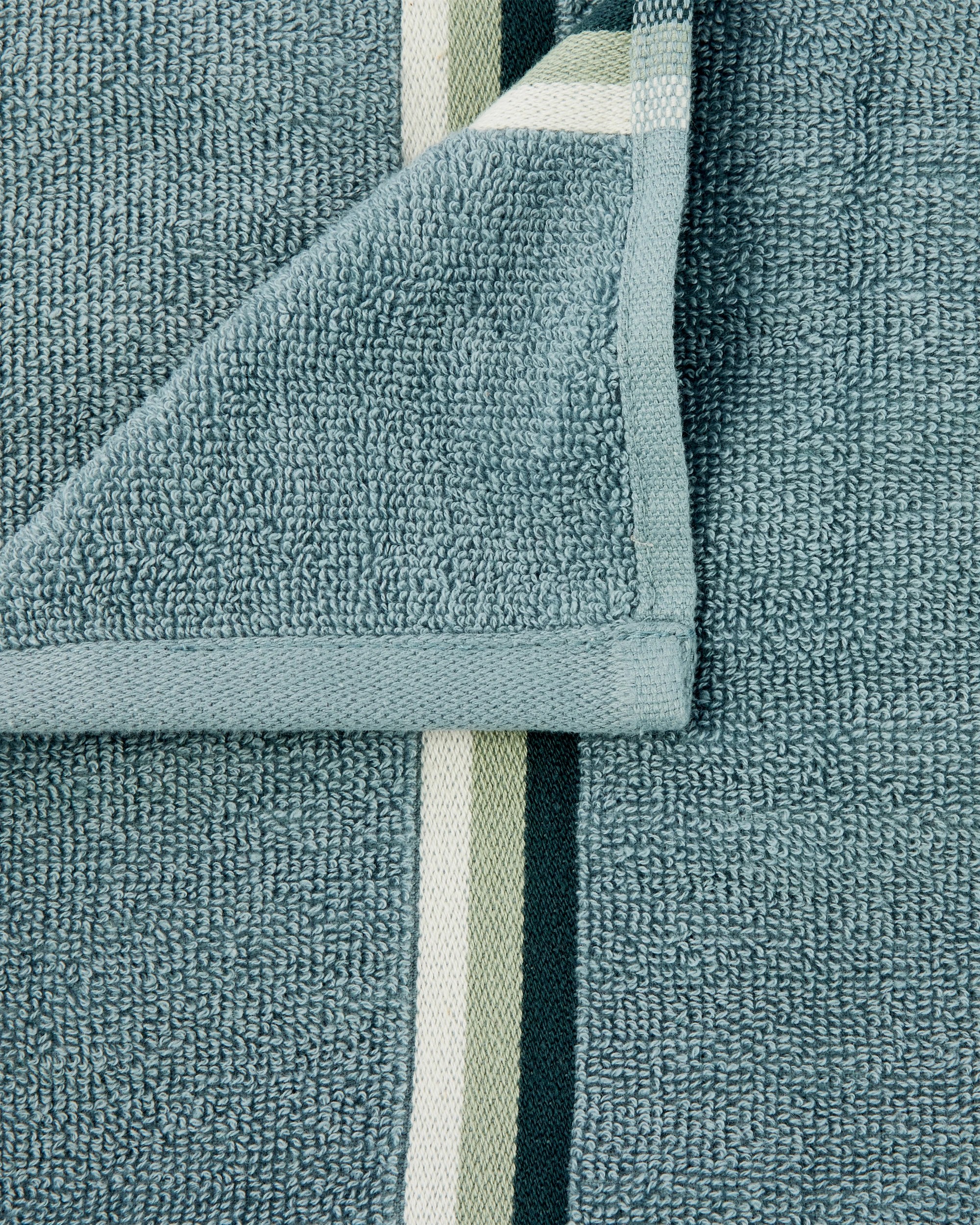 2 Blue Reversible Cotton Stripe Hand Towel, 2 of 5