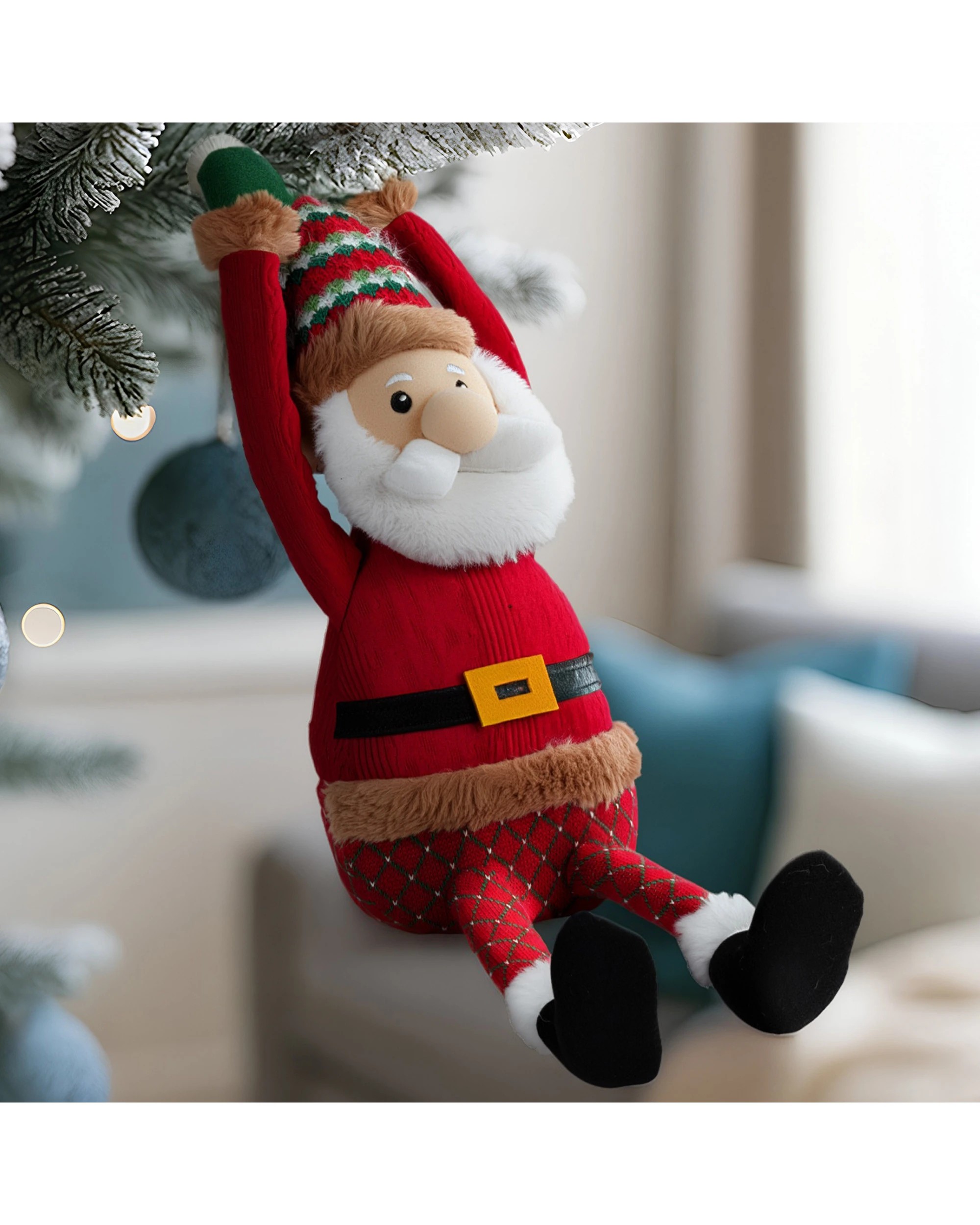 3 Christabelle 41cm Christmas Santa Animated Musical Decoration Ornament For Table Top Or Mantel Display With Music, 3 of 3