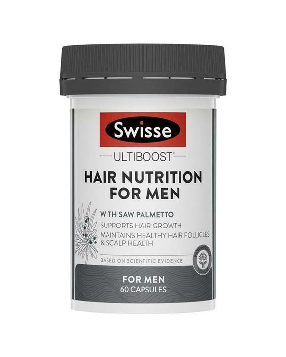 Swisse 60pc Ultiboost Hair Growth Nutrition Supplement For Men Capsules With Saw Palmetto