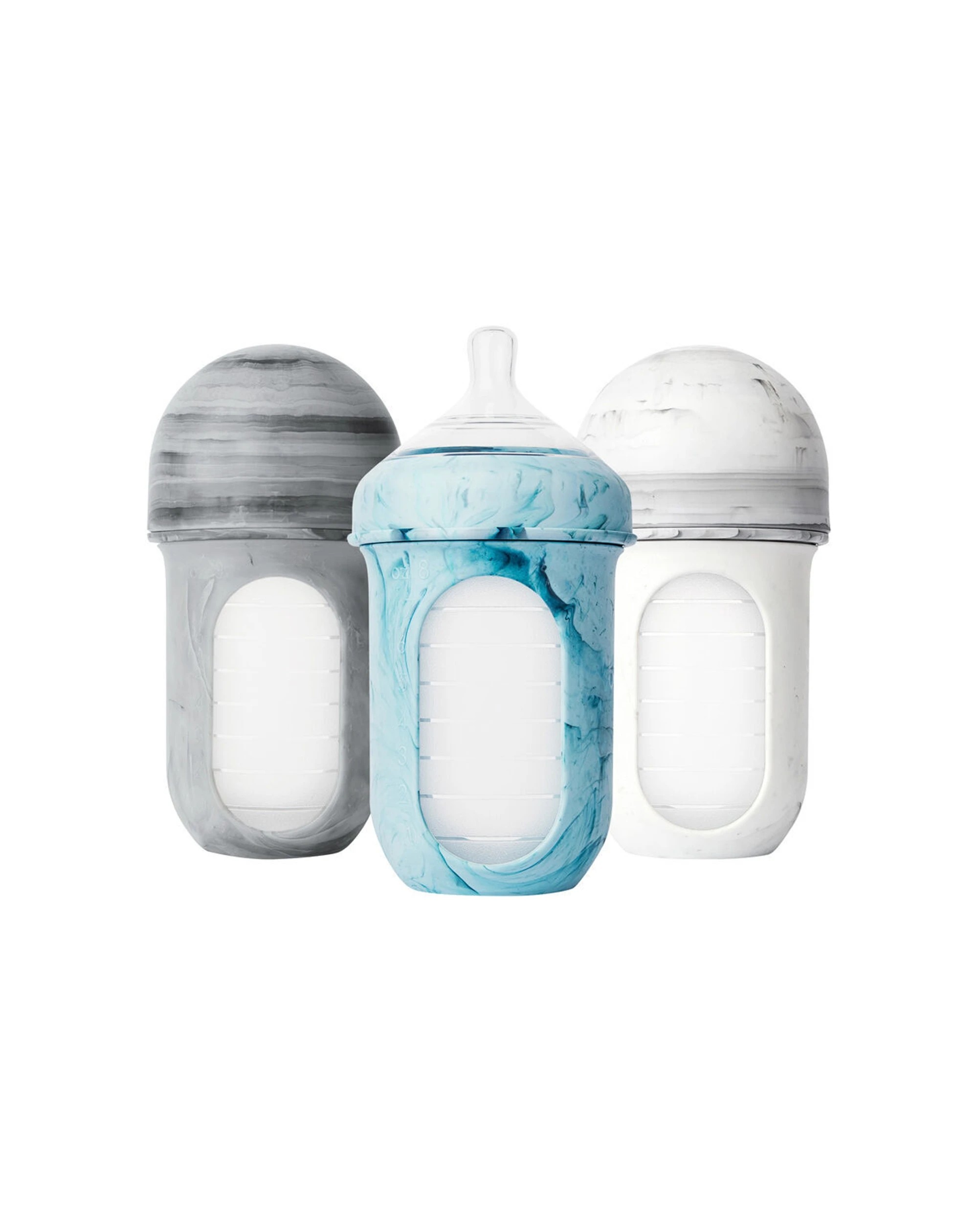 4 Boon 2x 3pc  Nursh Collapsible Silicone Baby Bottle Tie Dye 237ml - Multi, 4 of 7