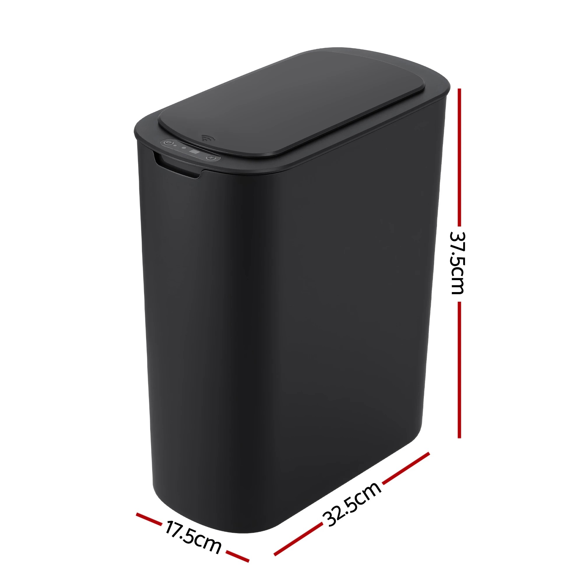 1 Devanti Automatic Trash Bin with Lid 25L Motion Sensor Kitchen Bin - Black, 1 of 3