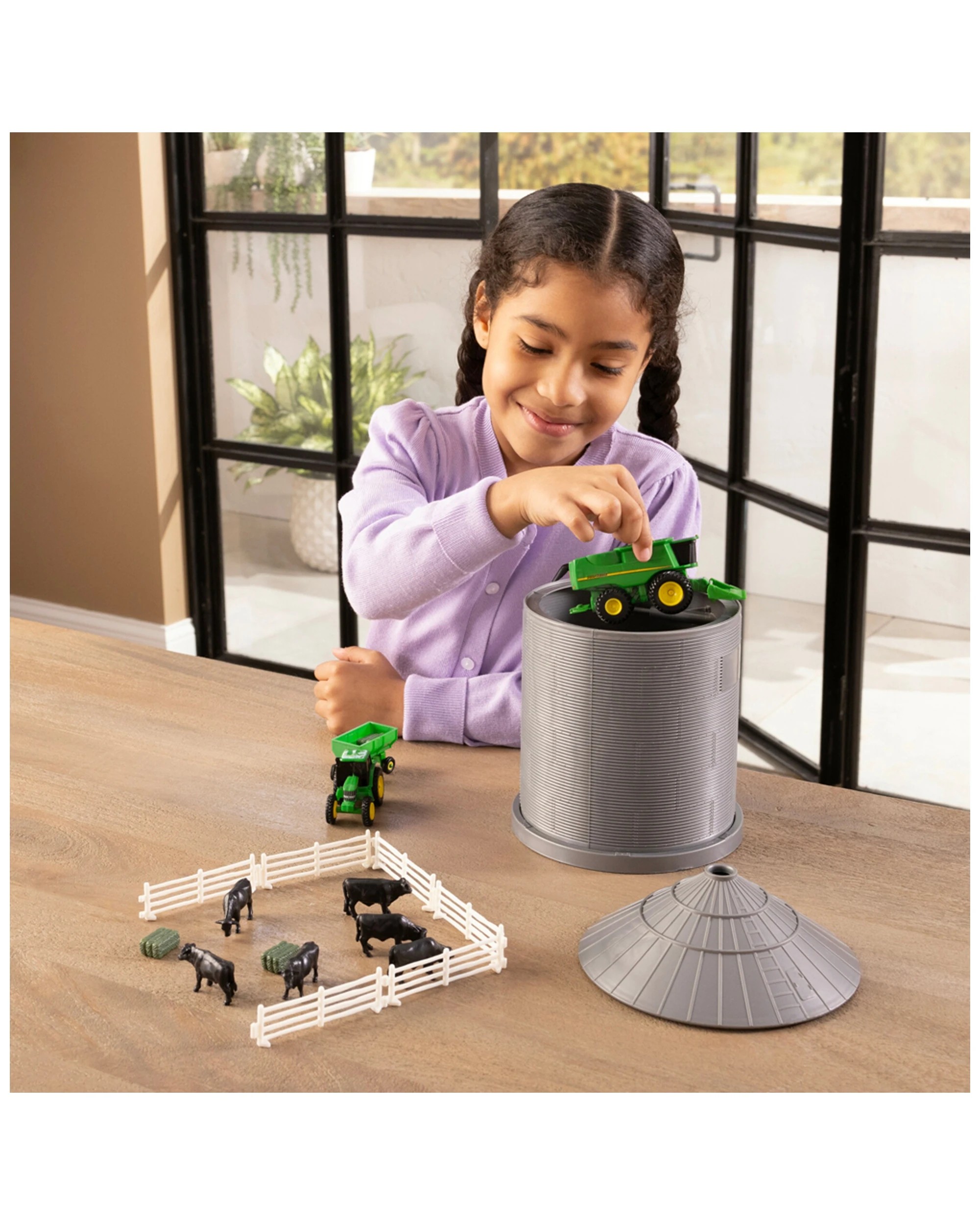 3 John Deere 20pc Farm Playset With Grain Bin 1 64 Scale Kids Toy 3 Years Plus - Green, 3 of 5