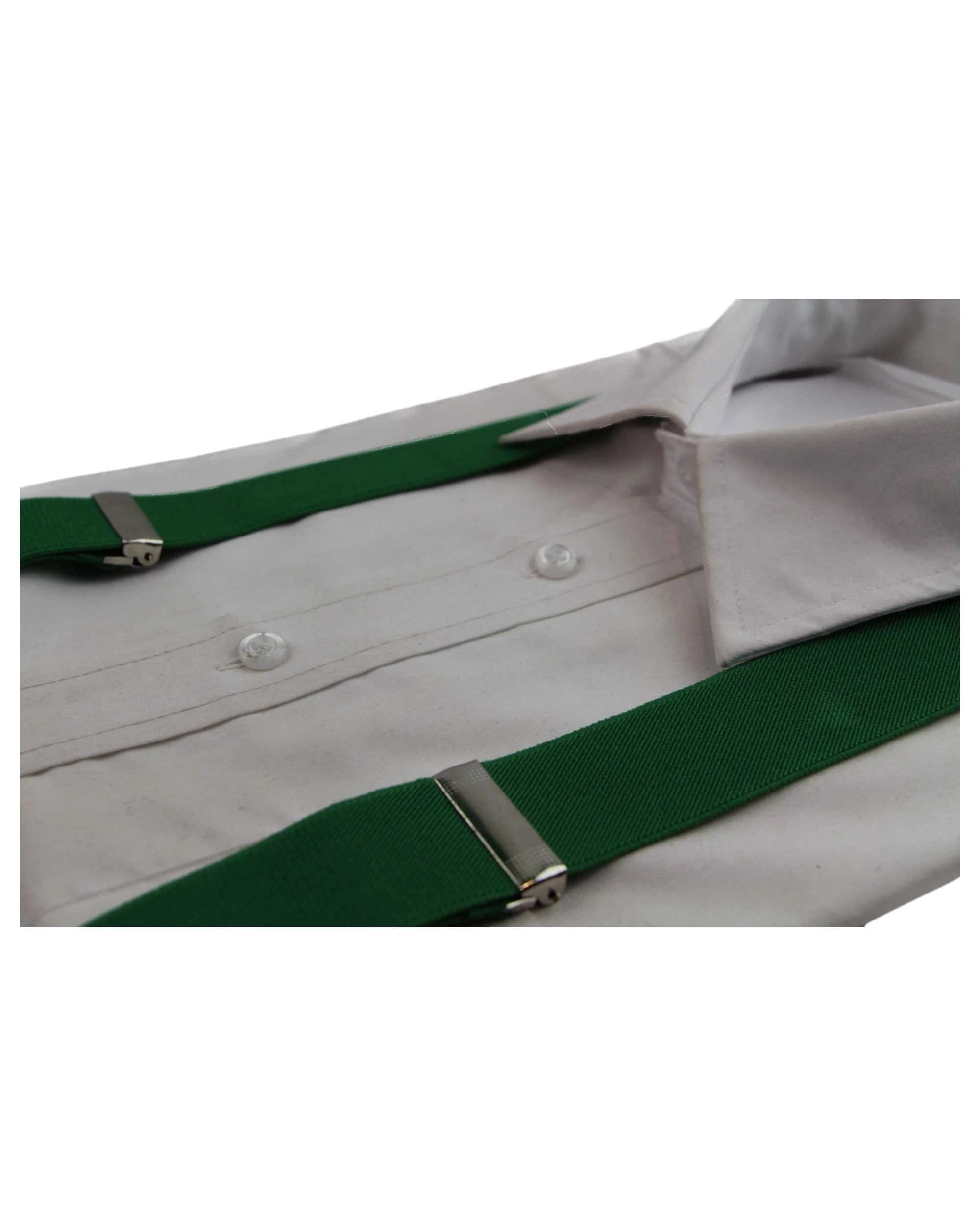 4 Zasel Mens Adjustable Wide Heavy Duty 100cm Suspenders - Green, 4 of 4