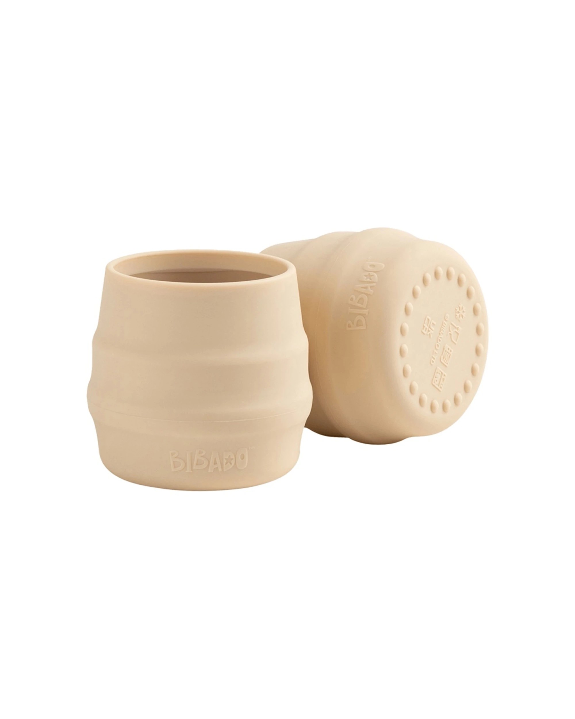 1 Bibado 2pc Sippit Cup Baby Training Drinking Cups Silicone 35ml Fawn - Yellow, 1 of 5