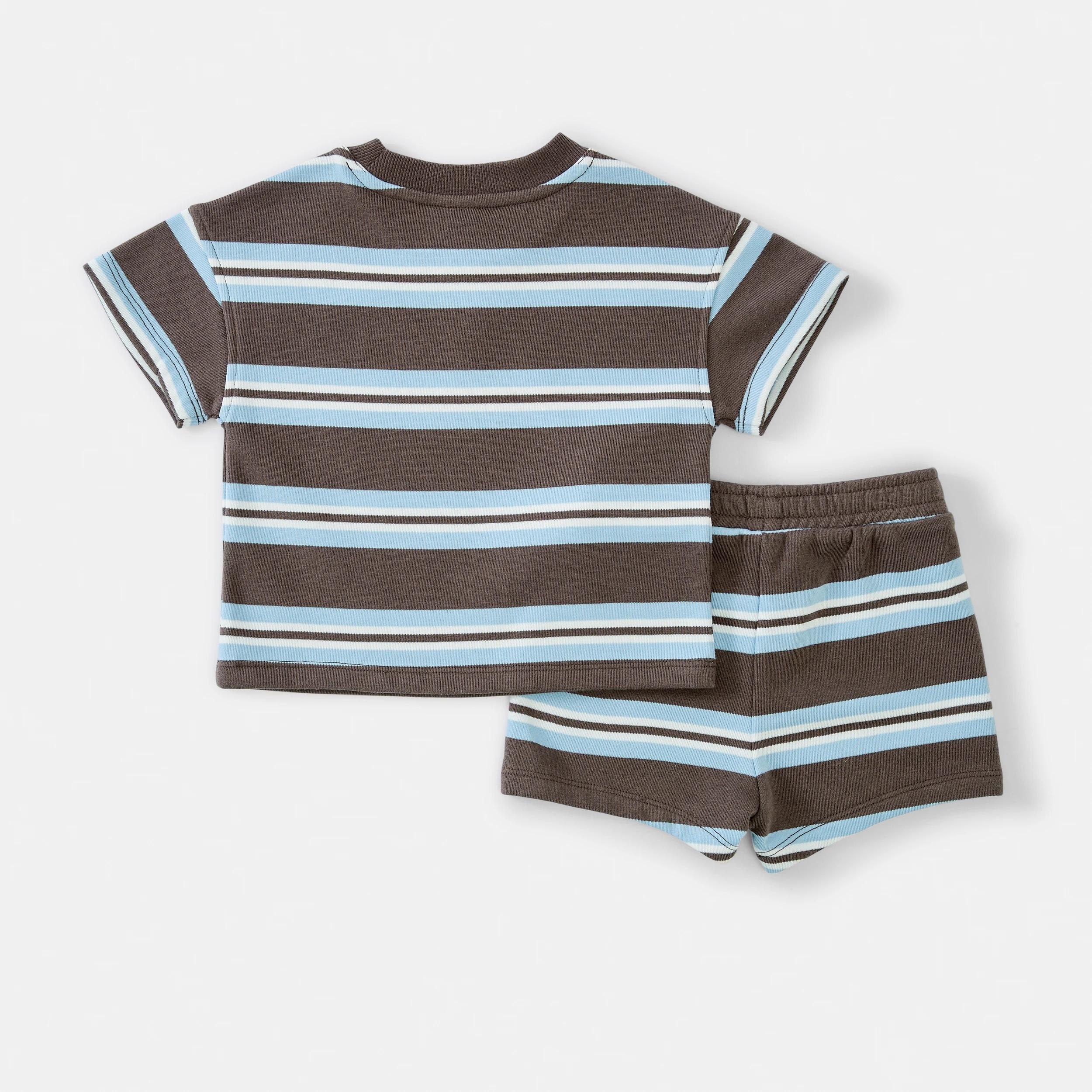 2 Australian Cotton Slub Set Brn Strp, 2 of 6