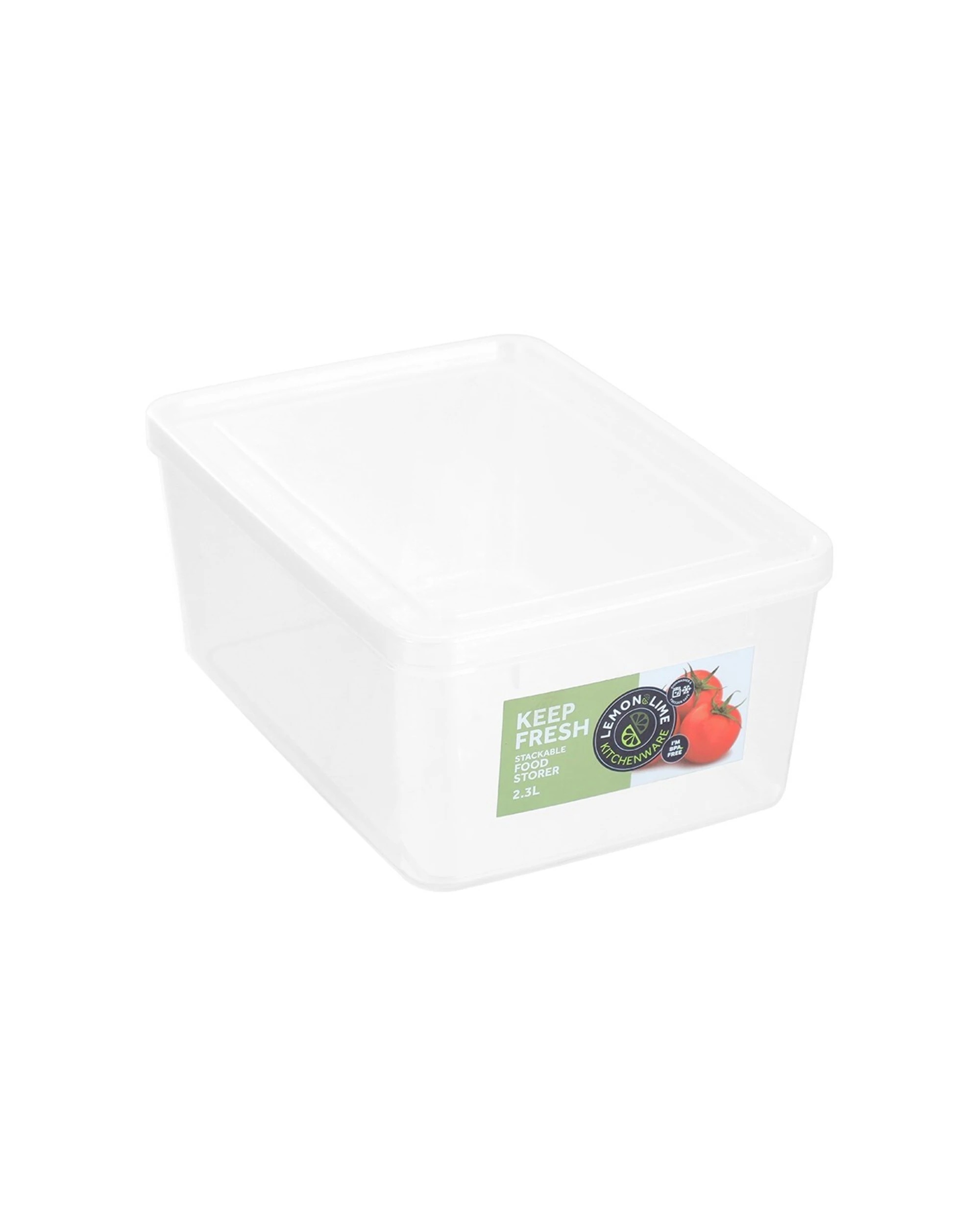 2 Lemon & Lime 6PK Keep Fresh Food Container 2.3L BPA Free Freezer Safe - Clear, 2 of 5
