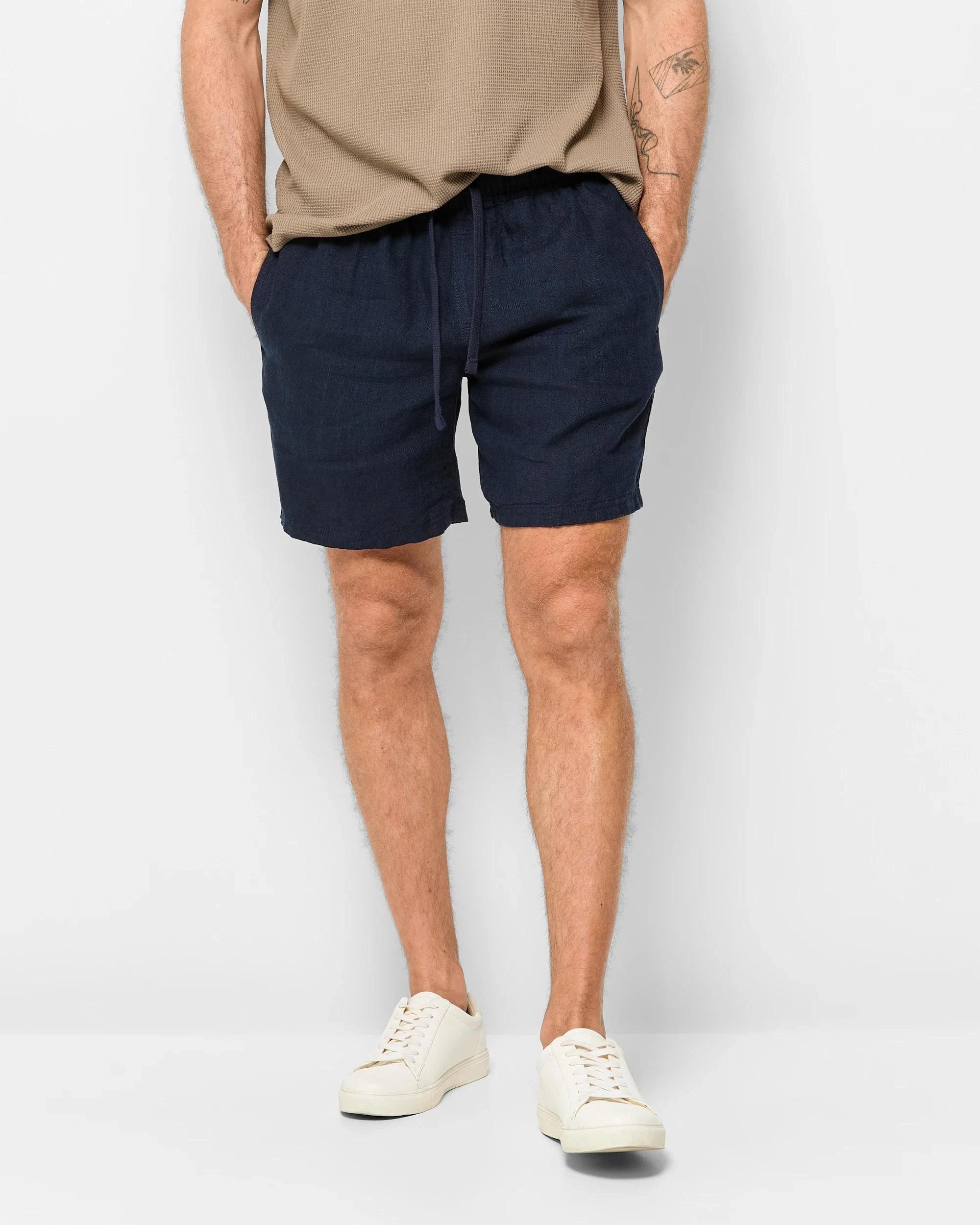1 Target European Linen Shorts BLUE, 1 of 6