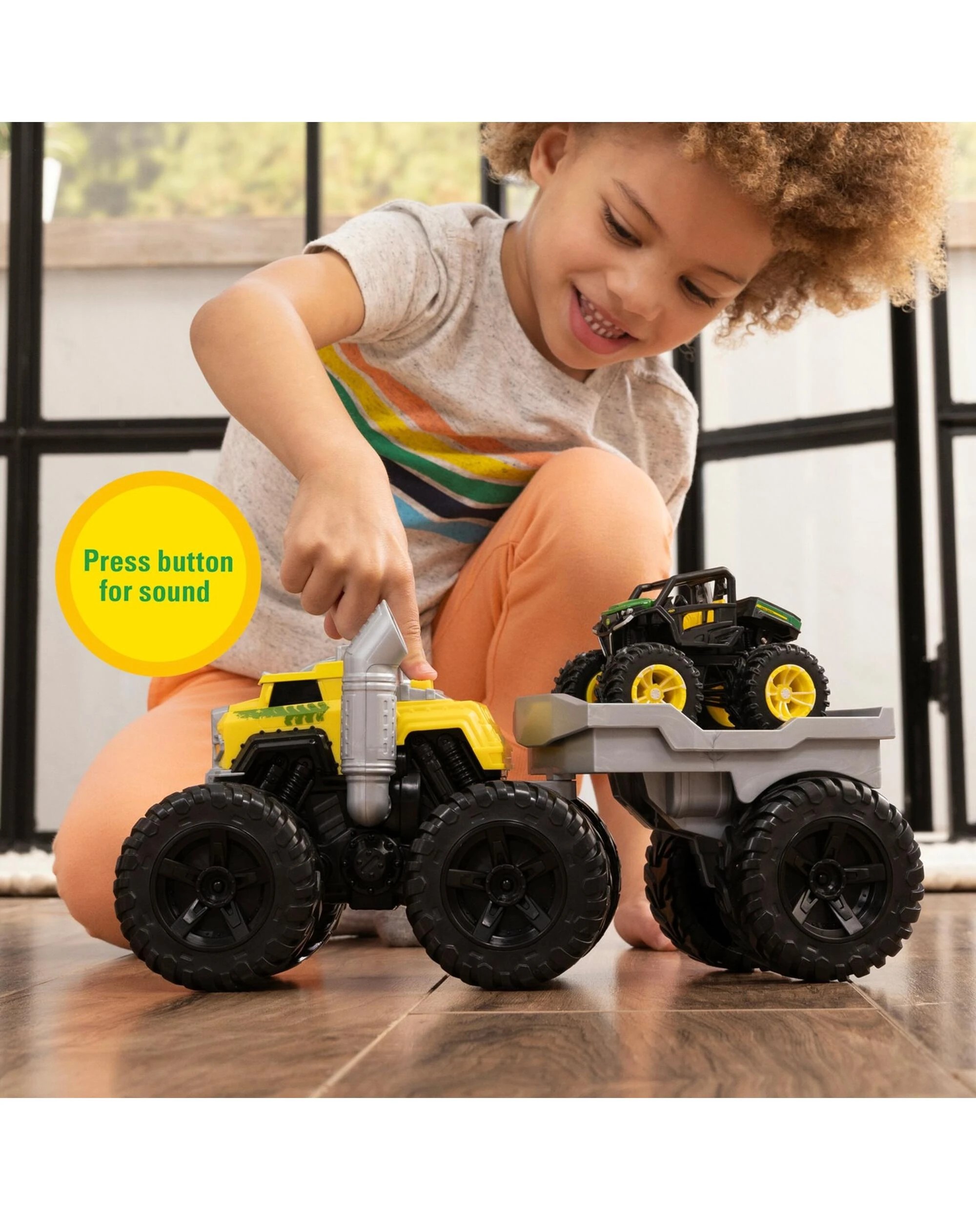 4 John Deere Kids Monster Treads Roaring Rev Up Hauler, 4 of 6