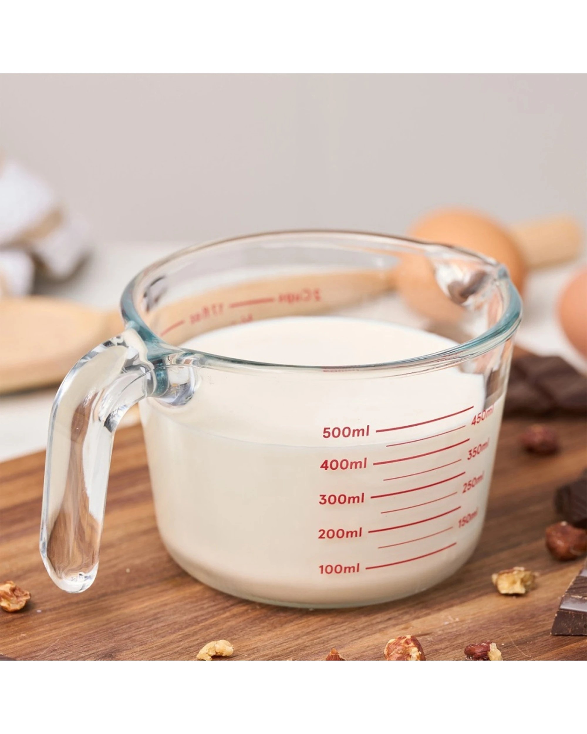 2 Pyrolux Glass Measure Jug 2 Cup 500ml Borosilicate Kitchen Tool - Clear, 2 of 6