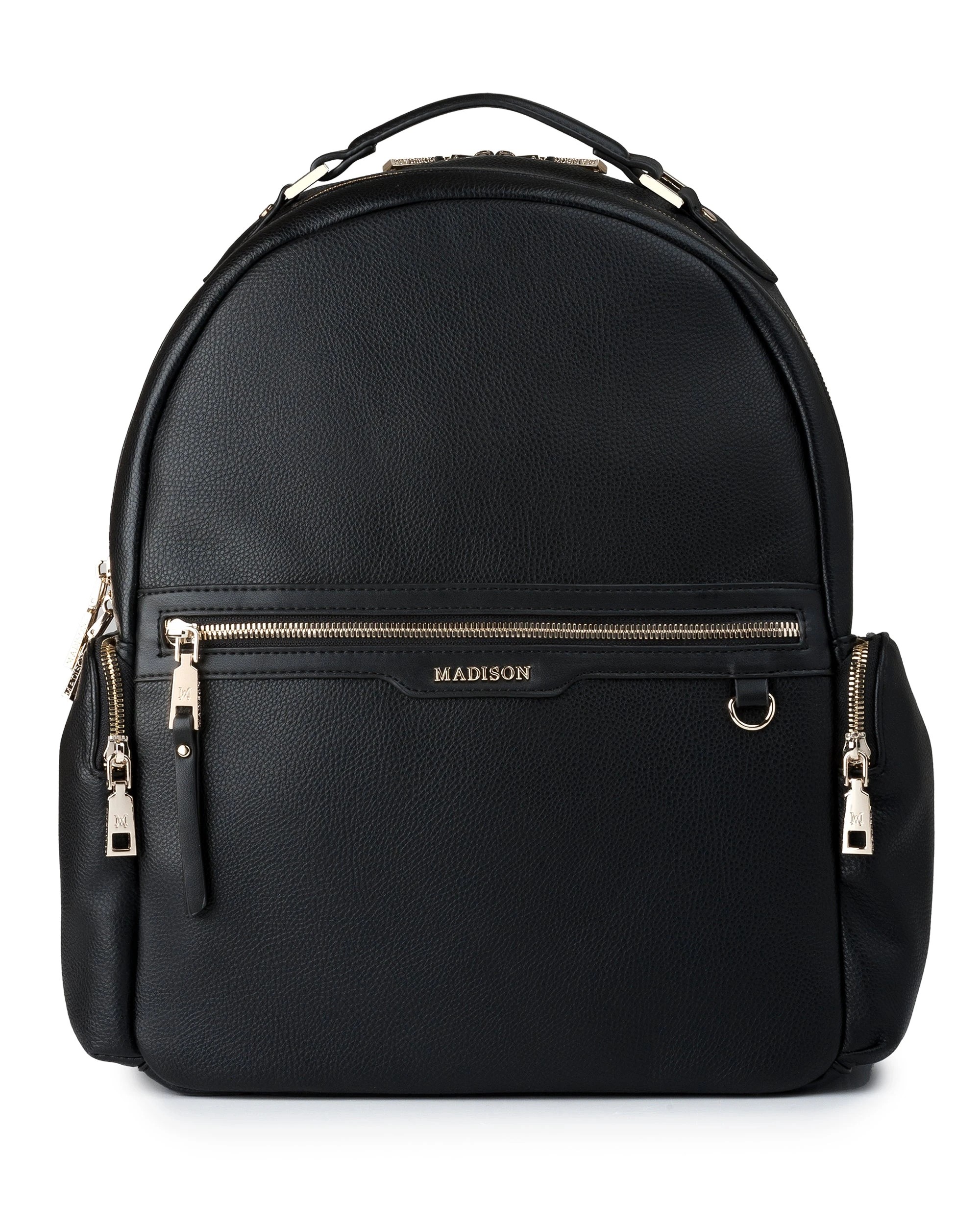 1 Madison Accessories Tonya Baby Backpack with Change Mat - Black, 1 of 9