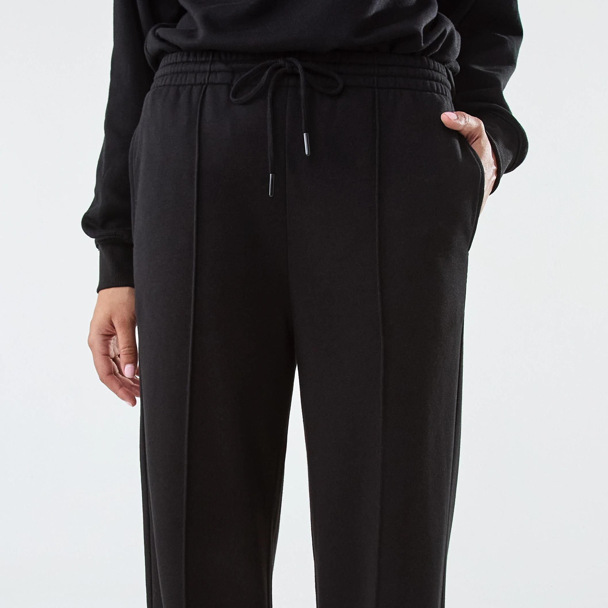 8 Active Womens French Terry Trackpants BLACK, 8 of 8