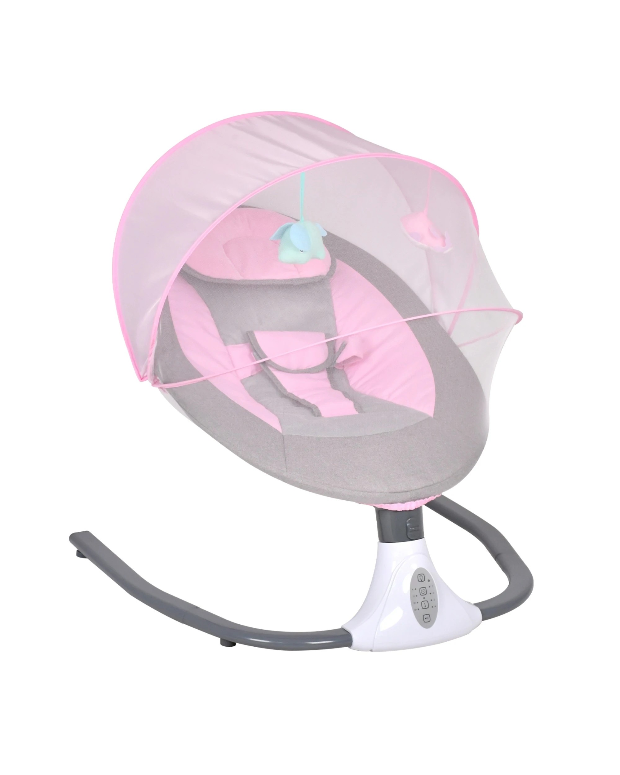 1 Advwin Electric Baby Swing Chair with Mosquito Net  - Pink, 1 of 10