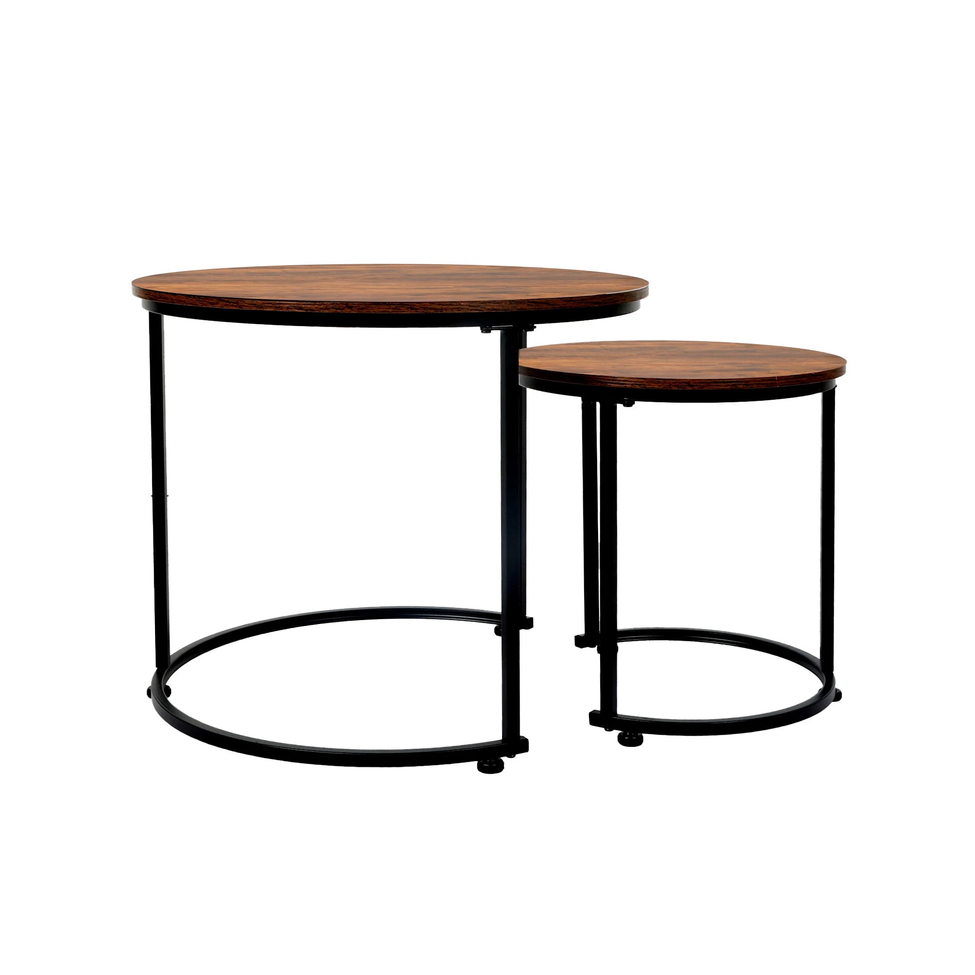 2 Levede Round Nesting Side Table - Brown, 2 of 9