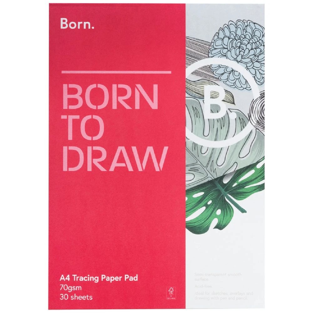1 Born A4 Tracing Pad 70gsm 30 Sheets, 1 of 3
